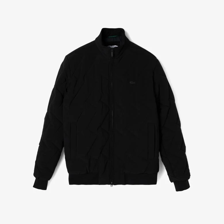 Erkek Dik Yaka Kapitone Siyah Mont