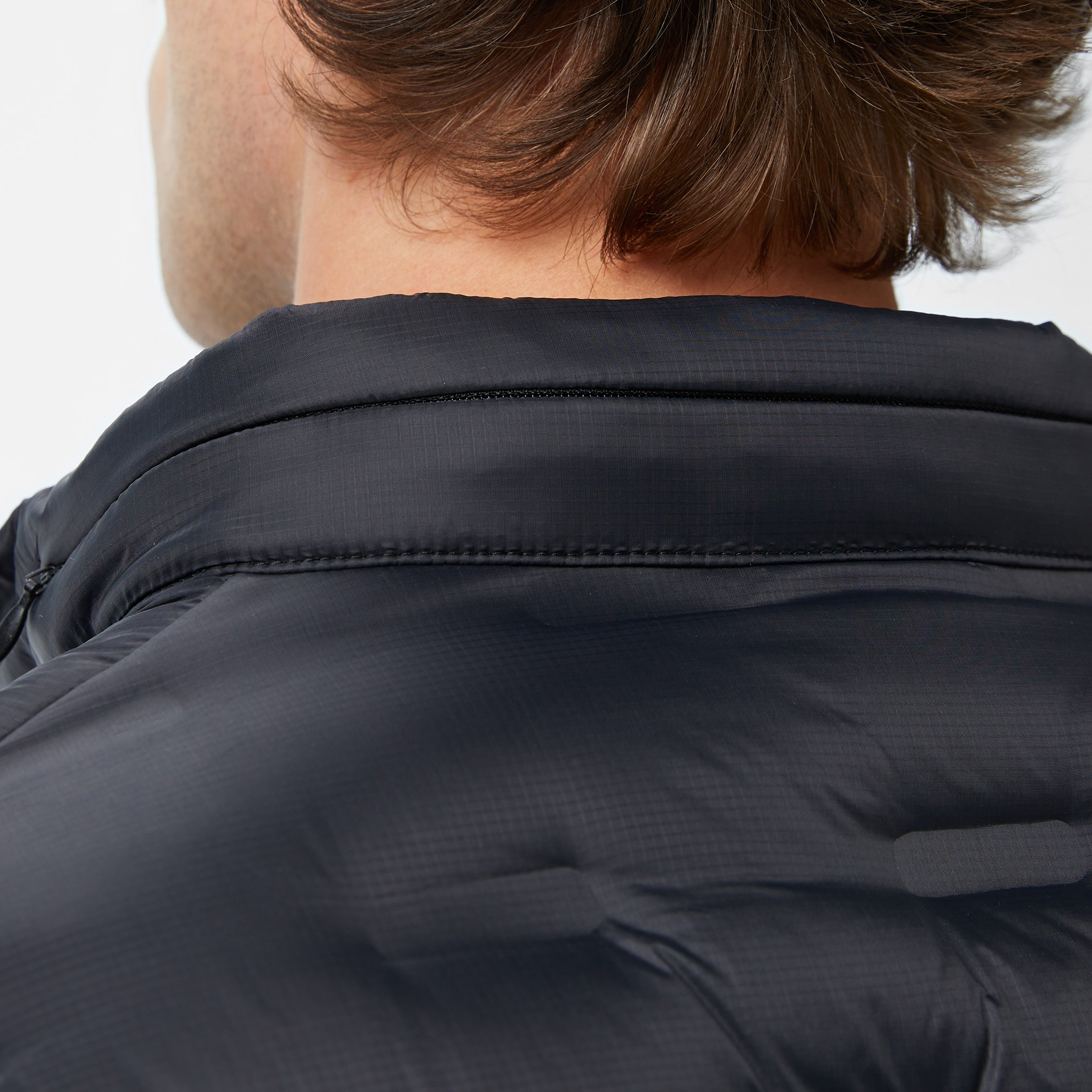 Erkek Kapüşonlu Kapitone Siyah Mont