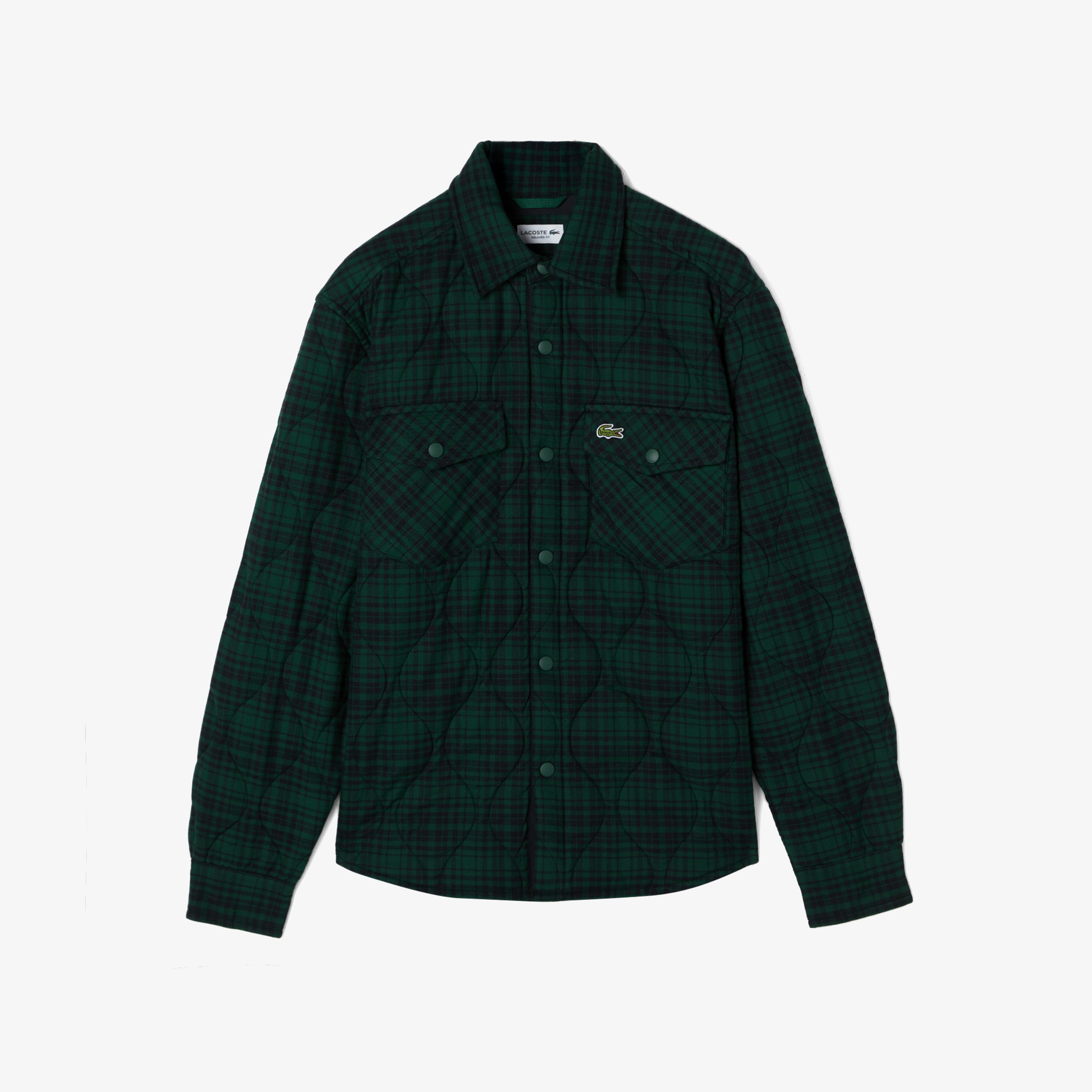 Erkek Relaxed Fit Kareli Yeşil Dış Gömlek