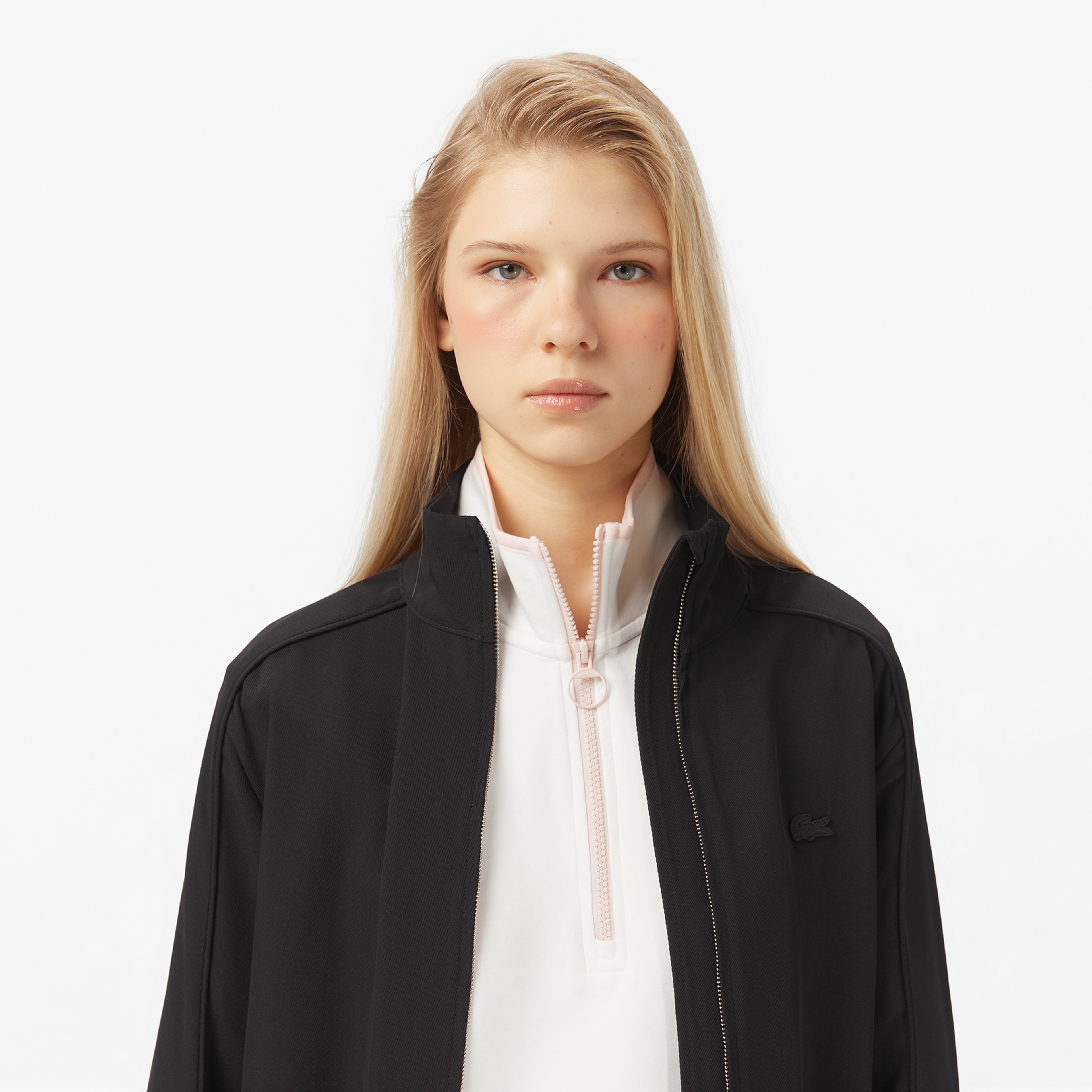 Kadın Regular Fit Fermuarlı Siyah Dış Gömlek