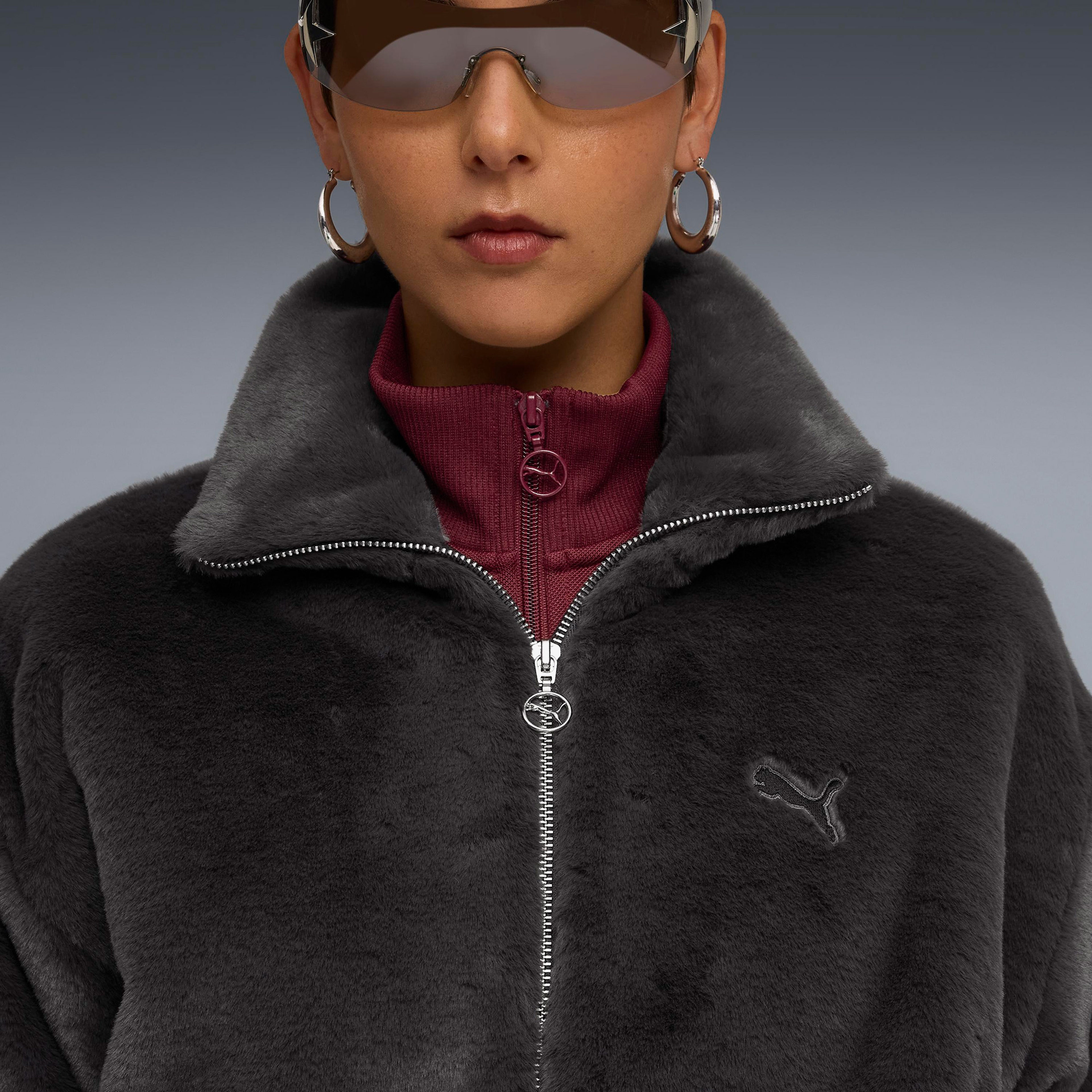 Puma Wardrobe Essentials Relaxed Kadın Gri Ceket