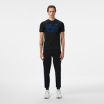 Erkek Regular Fit Bisiklet Yaka Baskılı Siyah T-Shirt