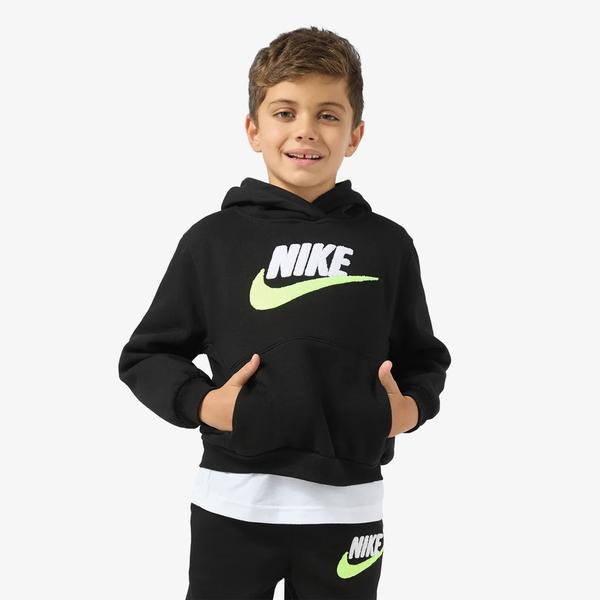 Nike Club Chenille Çocuk Siyah Sweatshirt