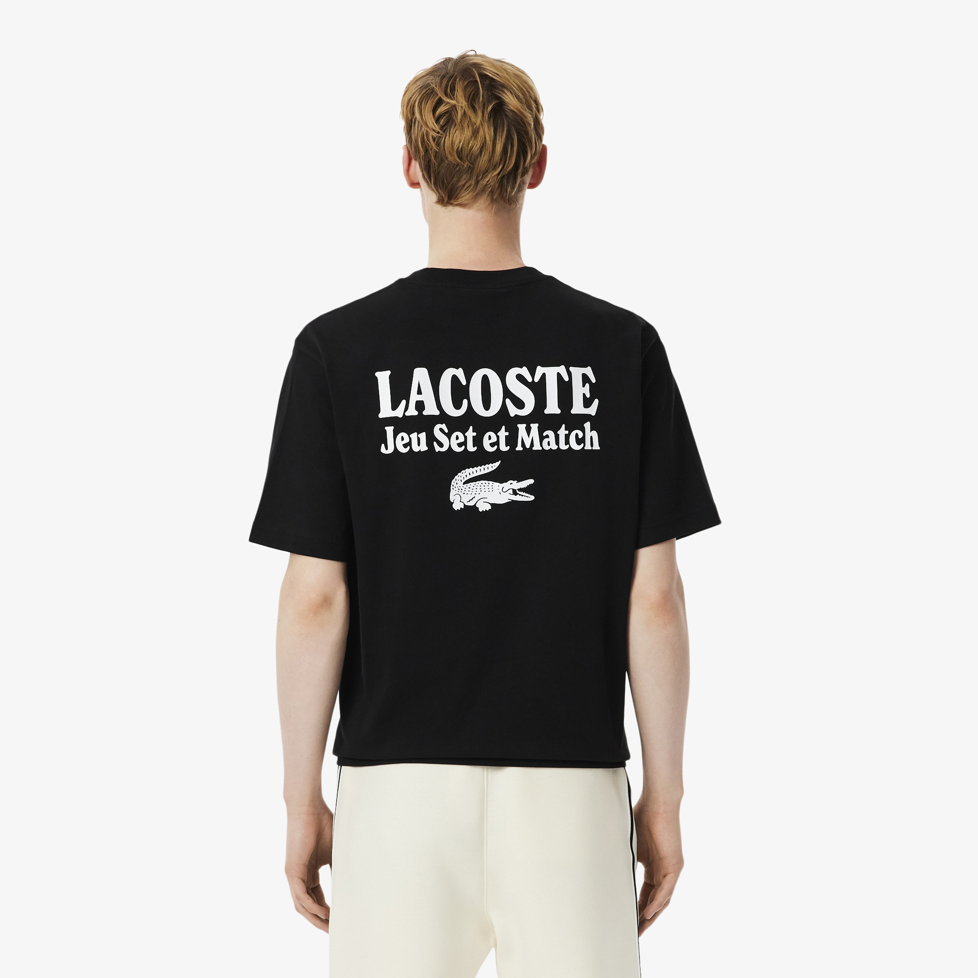 Lacoste Heavy Fit Printed Erkek Siyah T-Shirt