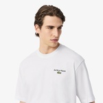 Lacoste Heavy Fit Printed Erkek Beyaz T-Shirt