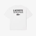 Lacoste Heavy Fit Printed Erkek Beyaz T-Shirt