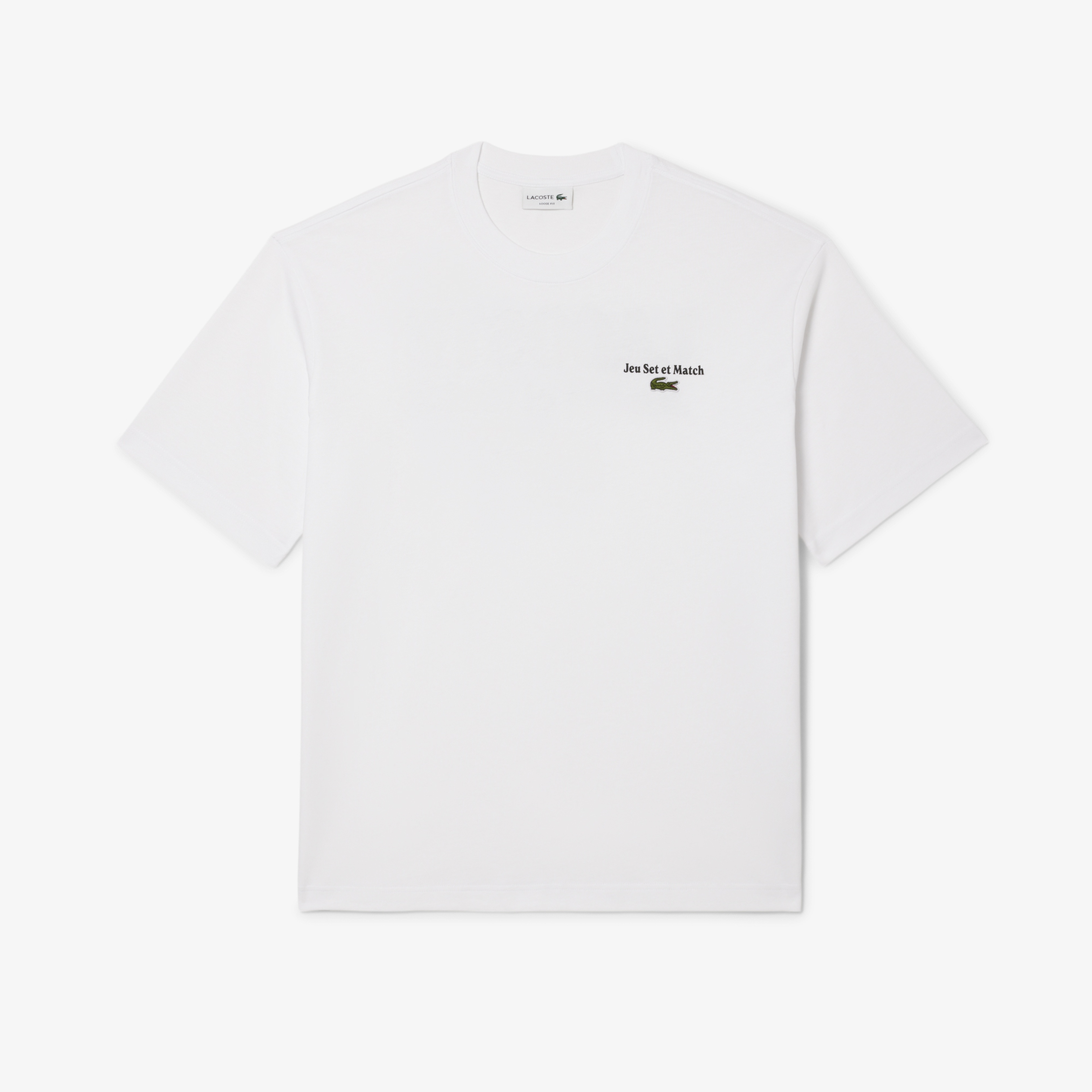 Lacoste Heavy Fit Printed Erkek Beyaz T-Shirt