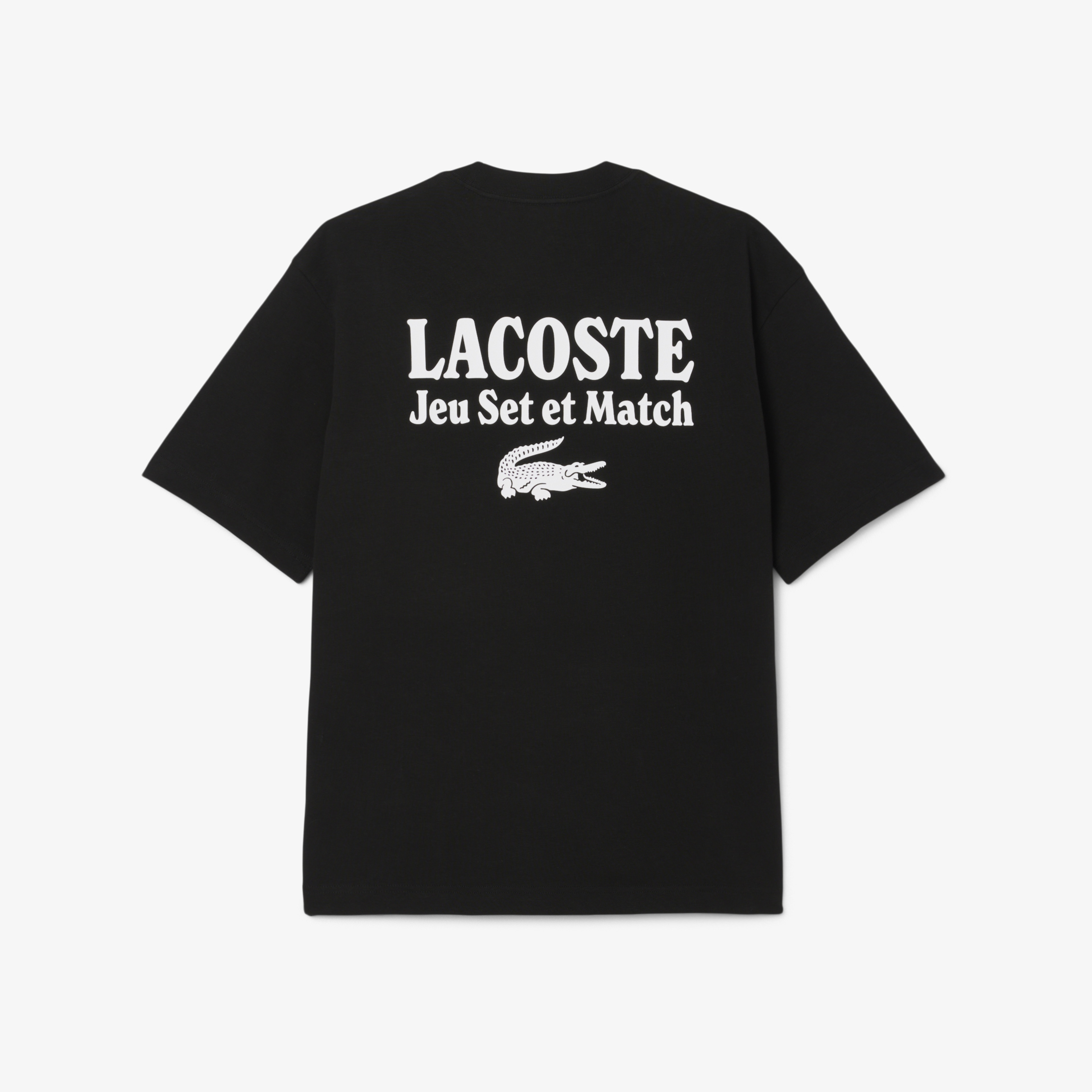 Lacoste Heavy Fit Printed Erkek Siyah T-Shirt