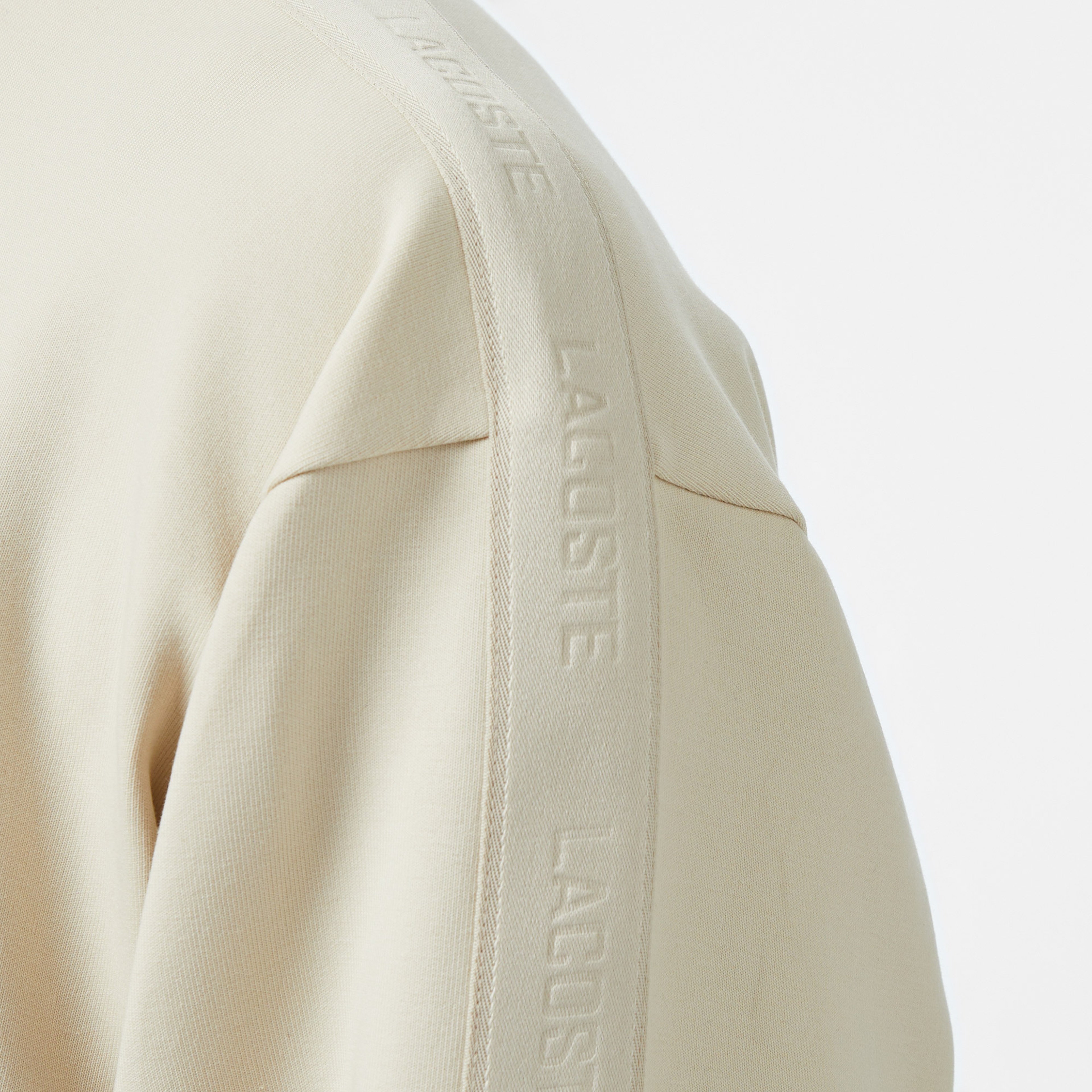 Erkek Relaxed Fit Bisiklet Yaka Açık Krem Sweatshirt