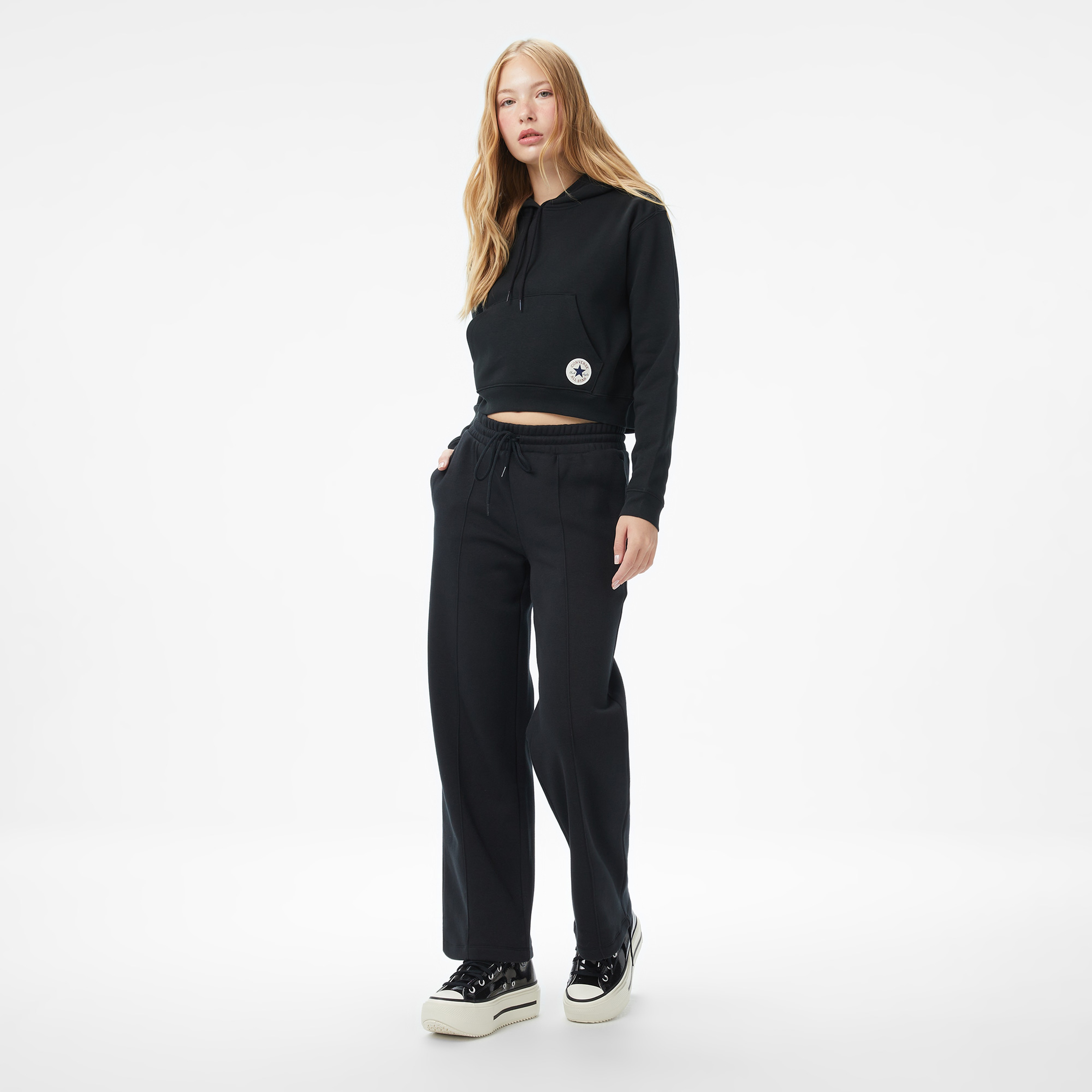 Converse Kadın Siyah Sweatshirt