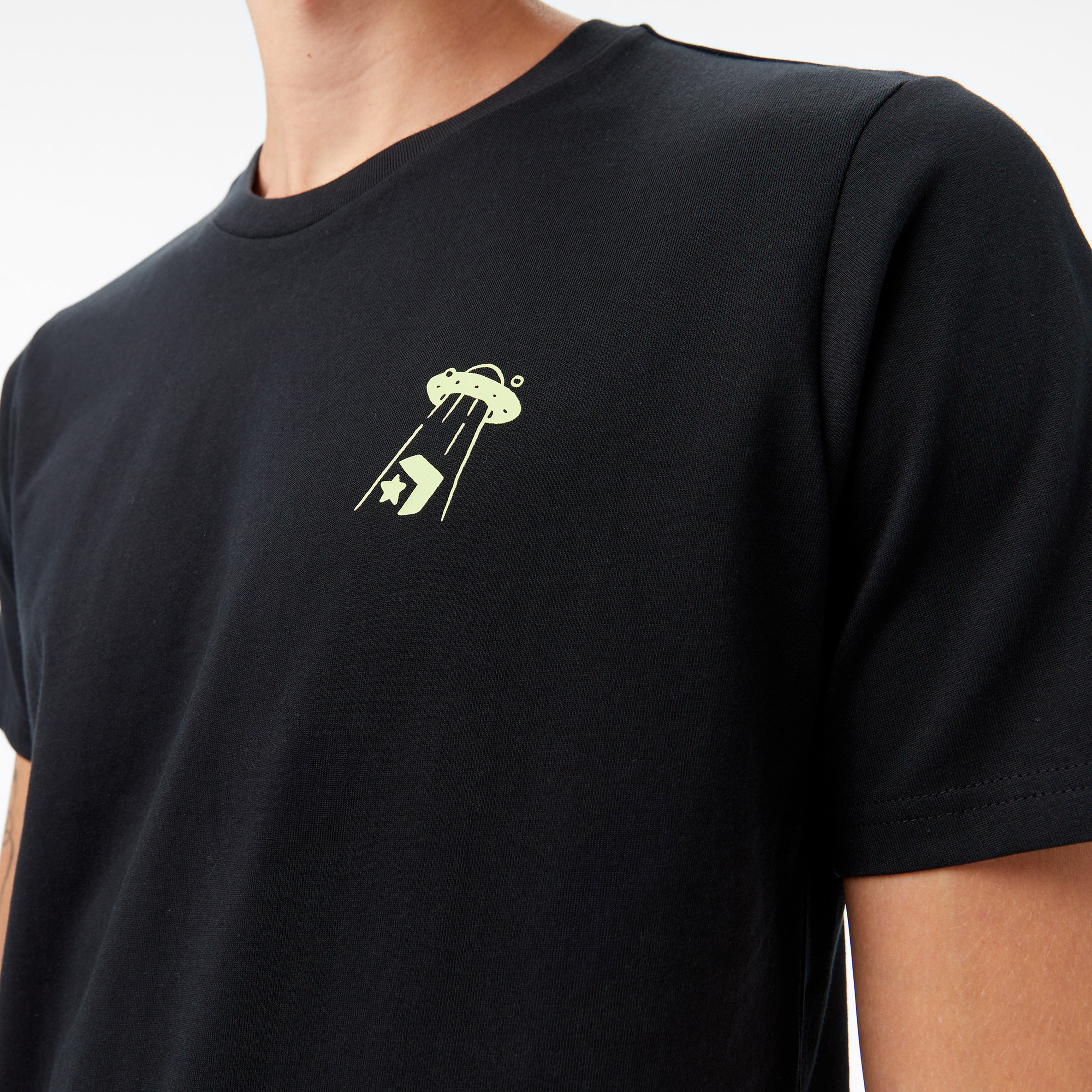 Converse Baskılı Erkek Siyah T-Shirt