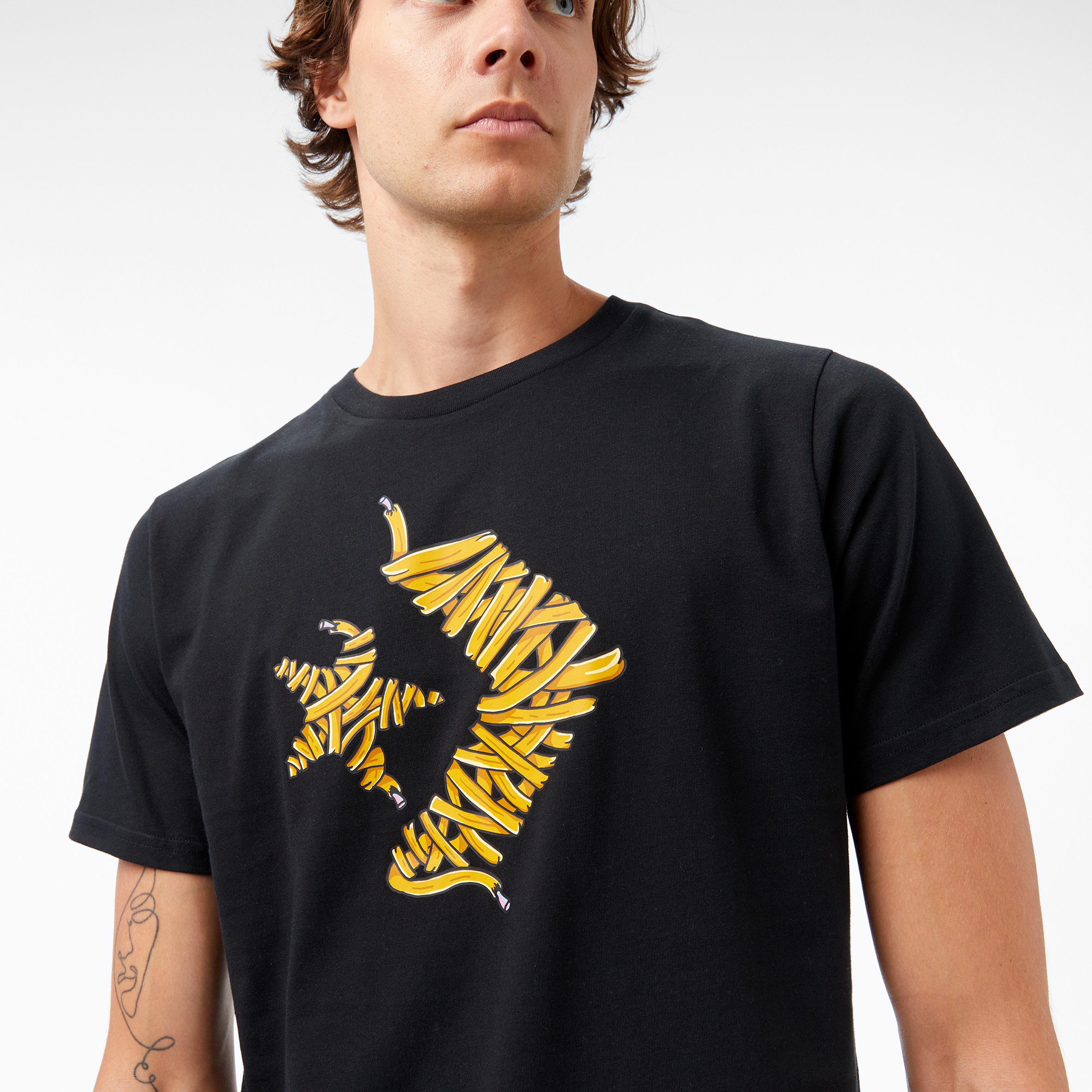 Converse Baskılı Erkek Siyah T-Shirt