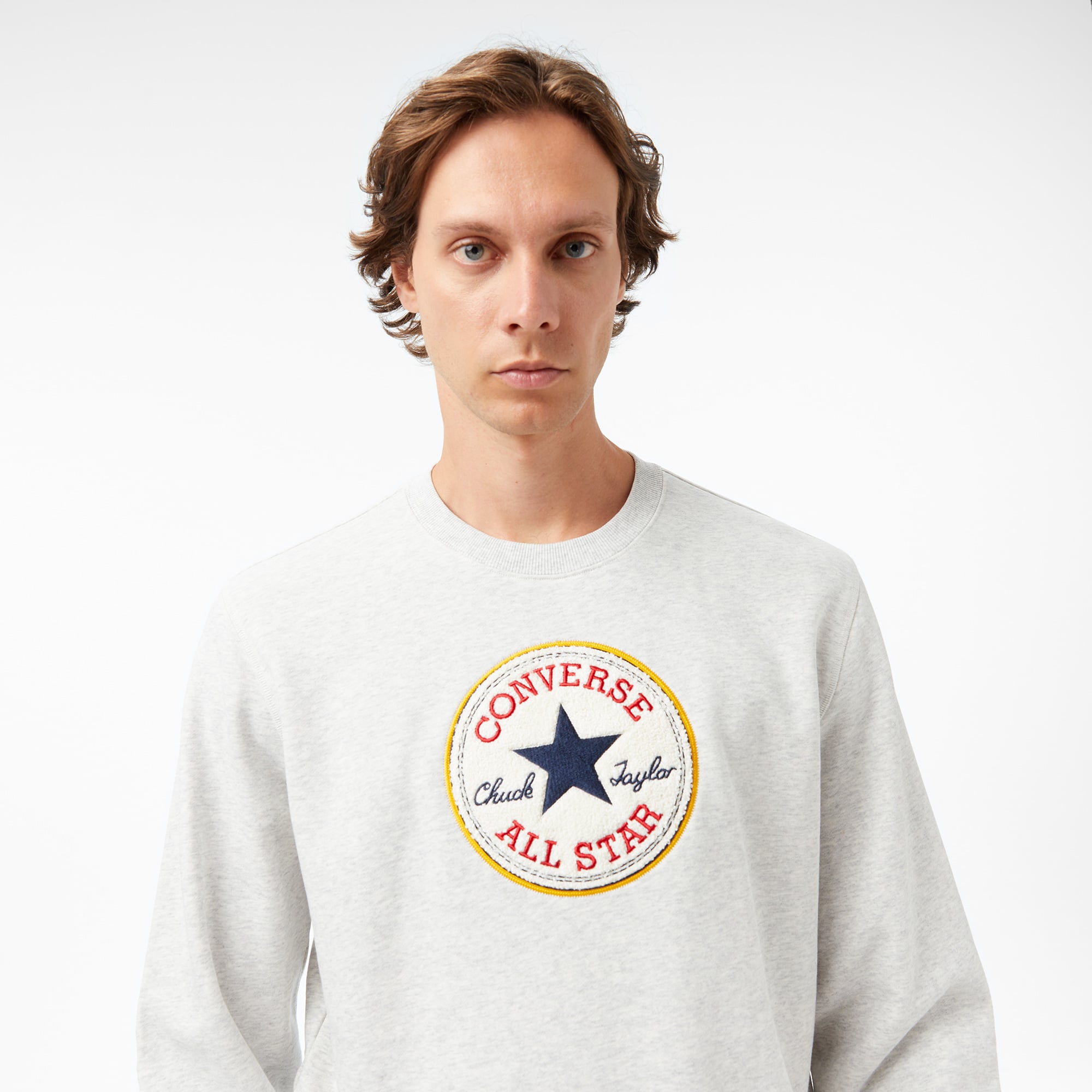 Converse Baskılı Erkek Gri Sweatshirt