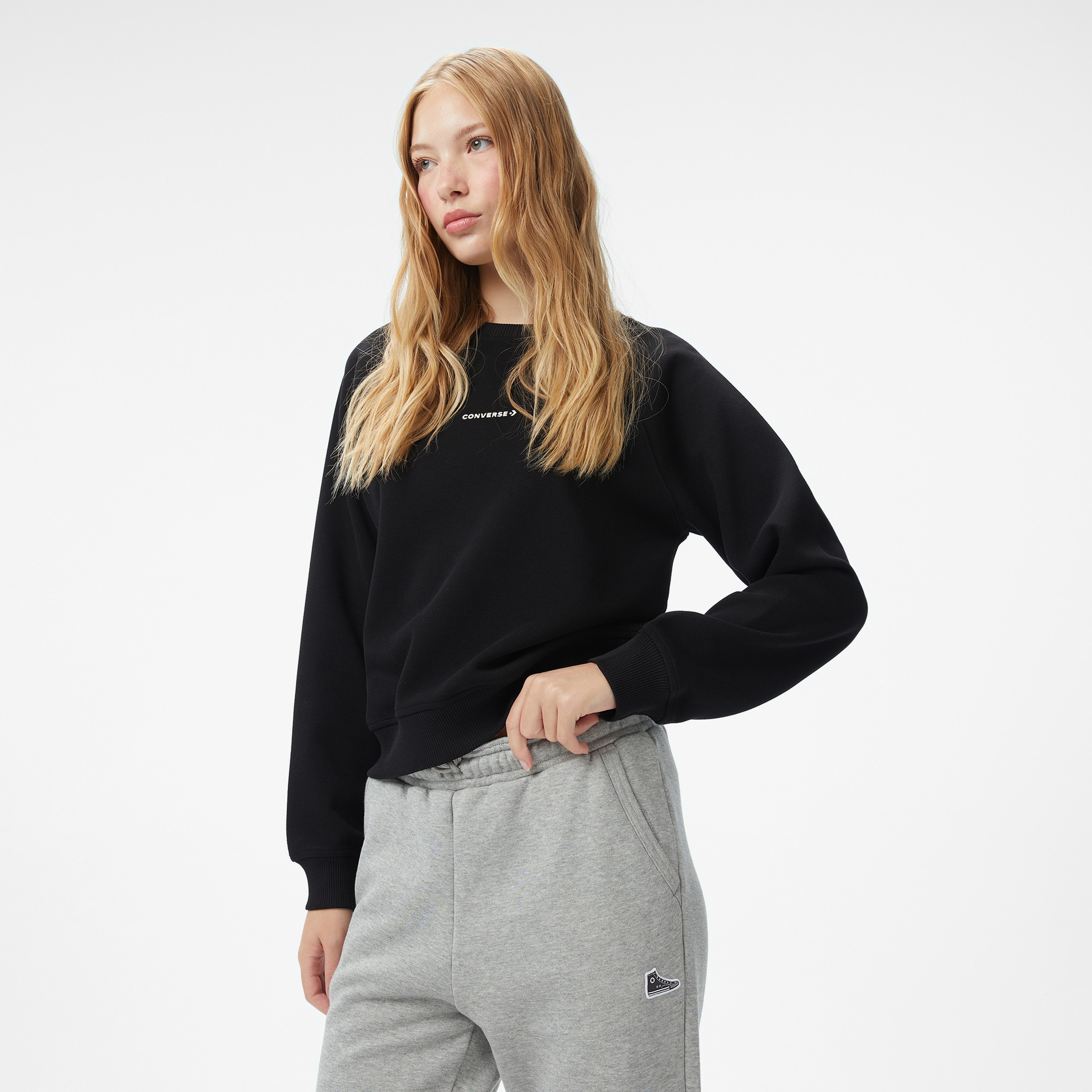 Converse Kadın Siyah Sweatshirt
