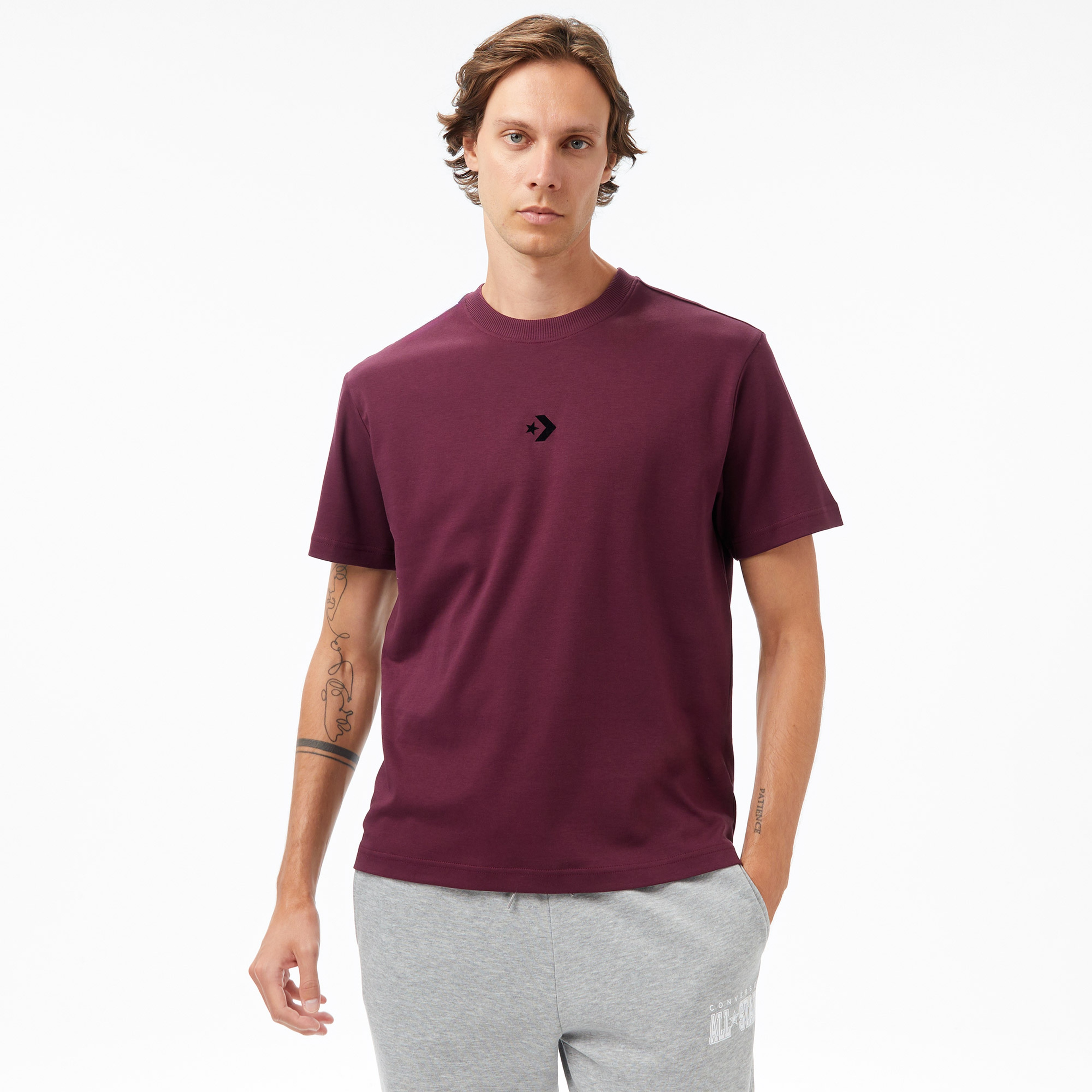 Converse Erkek Bordo T Shirt