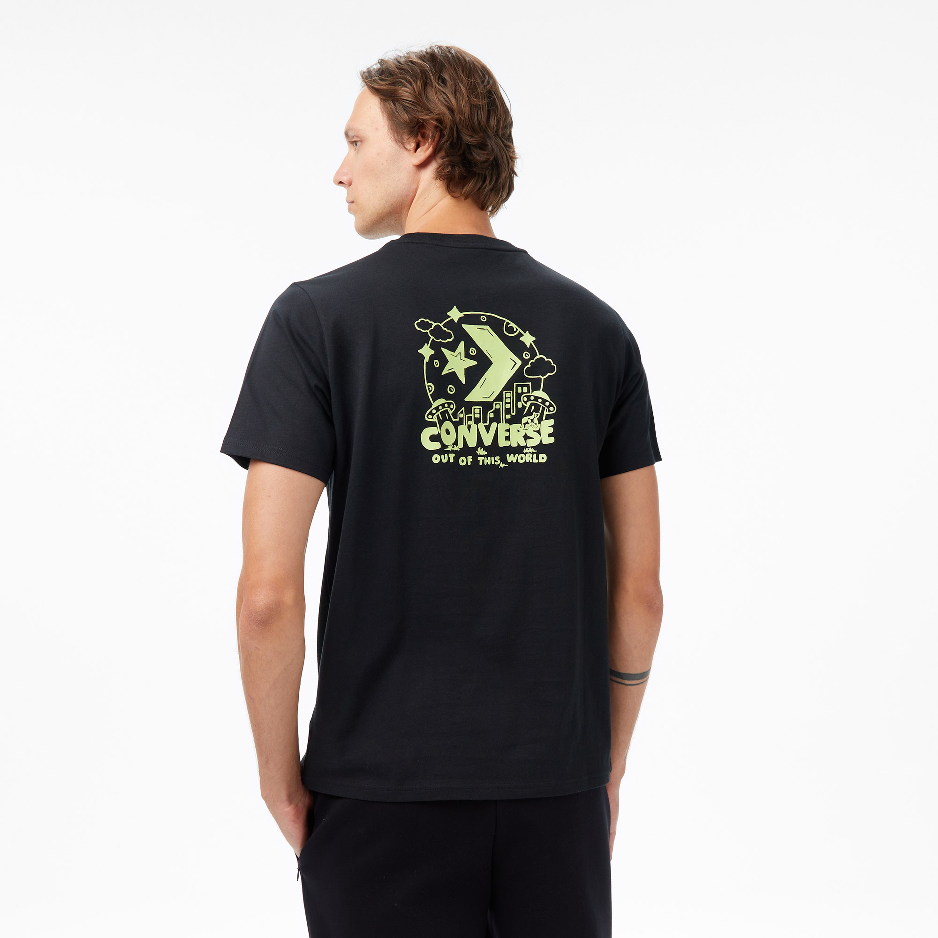 Converse Baskılı Erkek Siyah T-Shirt