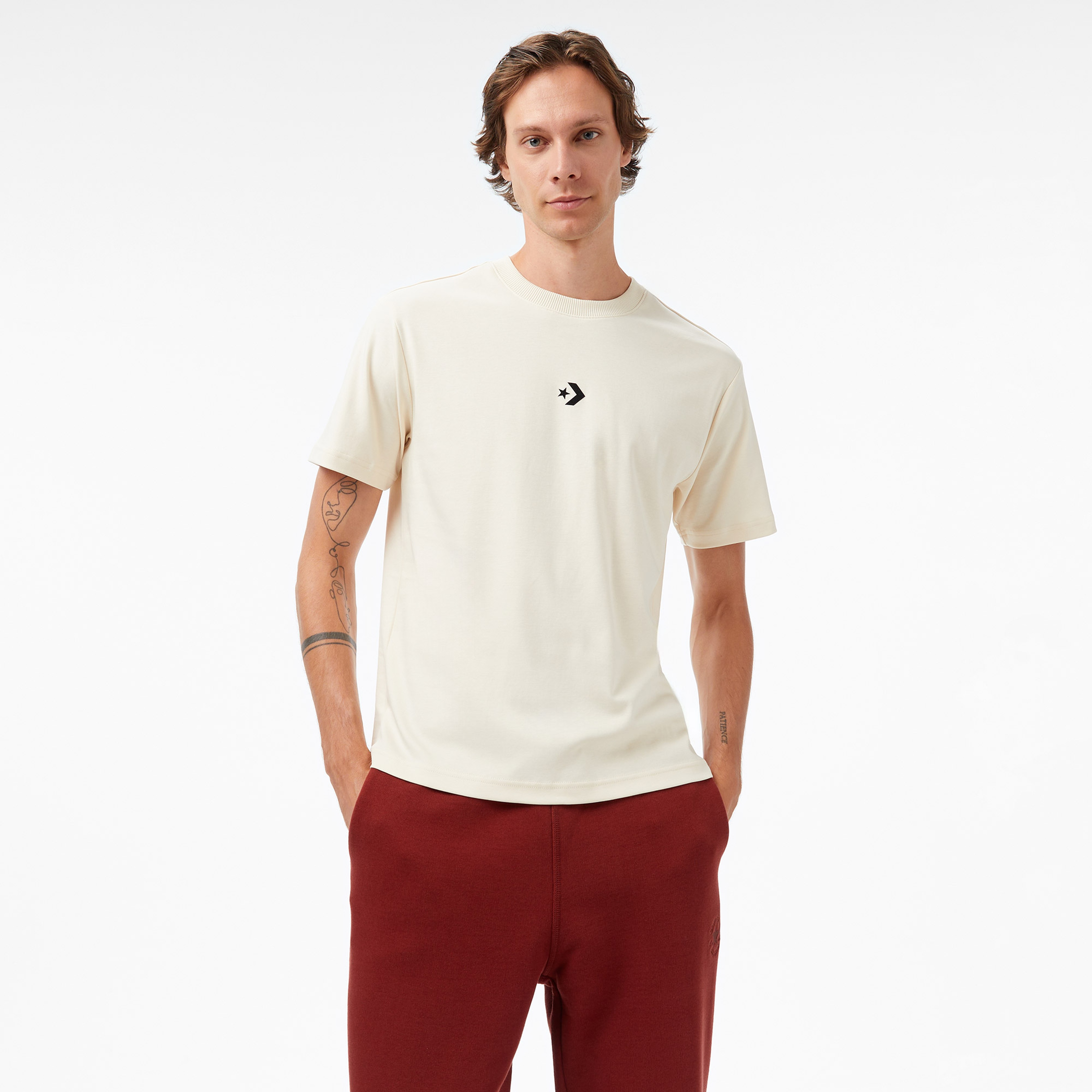 Converse Erkek Krem T Shirt