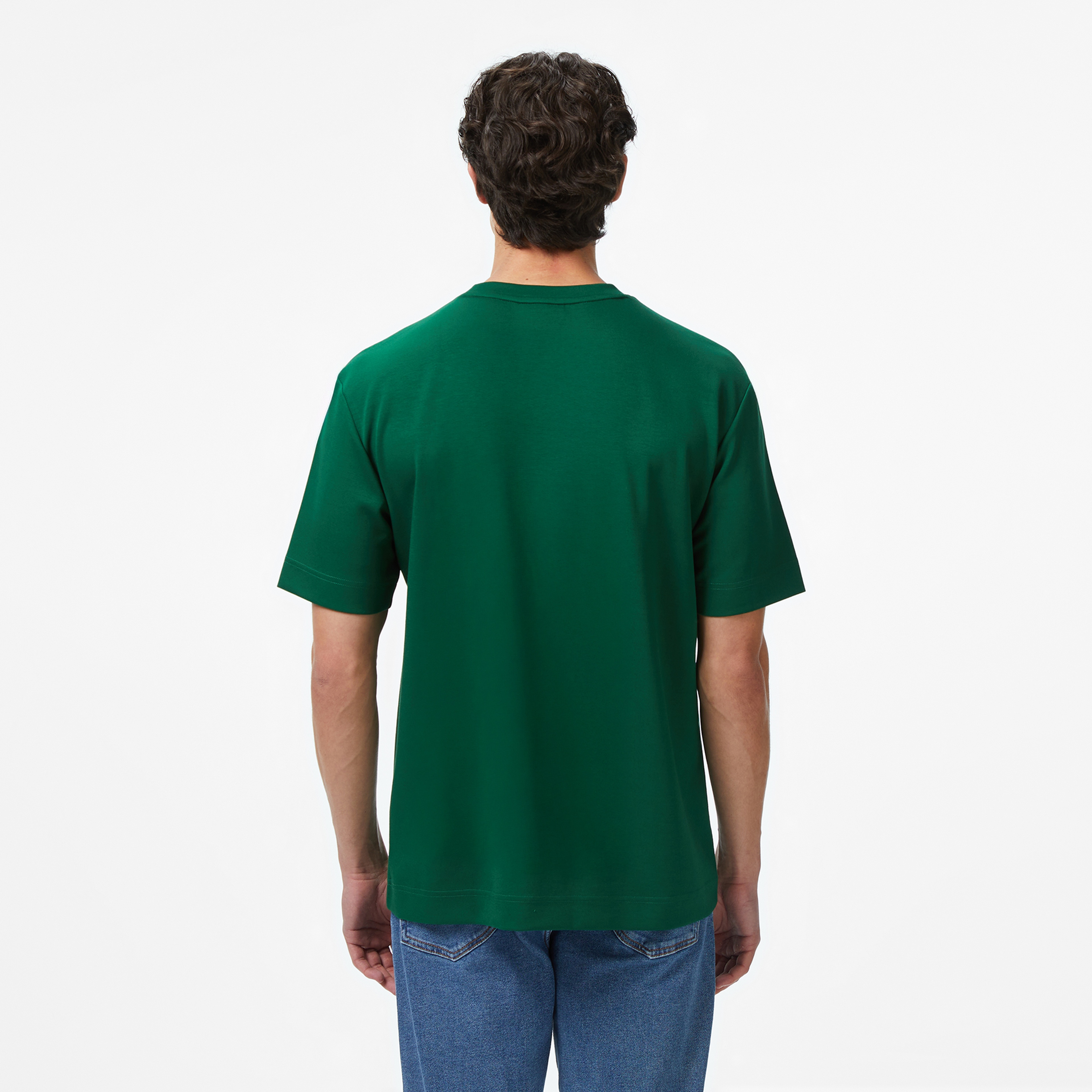 Lacoste Oversize Fit Bisiklet Yaka Erkek Yeşil T-Shirt