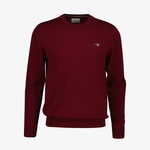 GANT Erkek Bordo Regular Fit Bisiklet Yaka Kazak