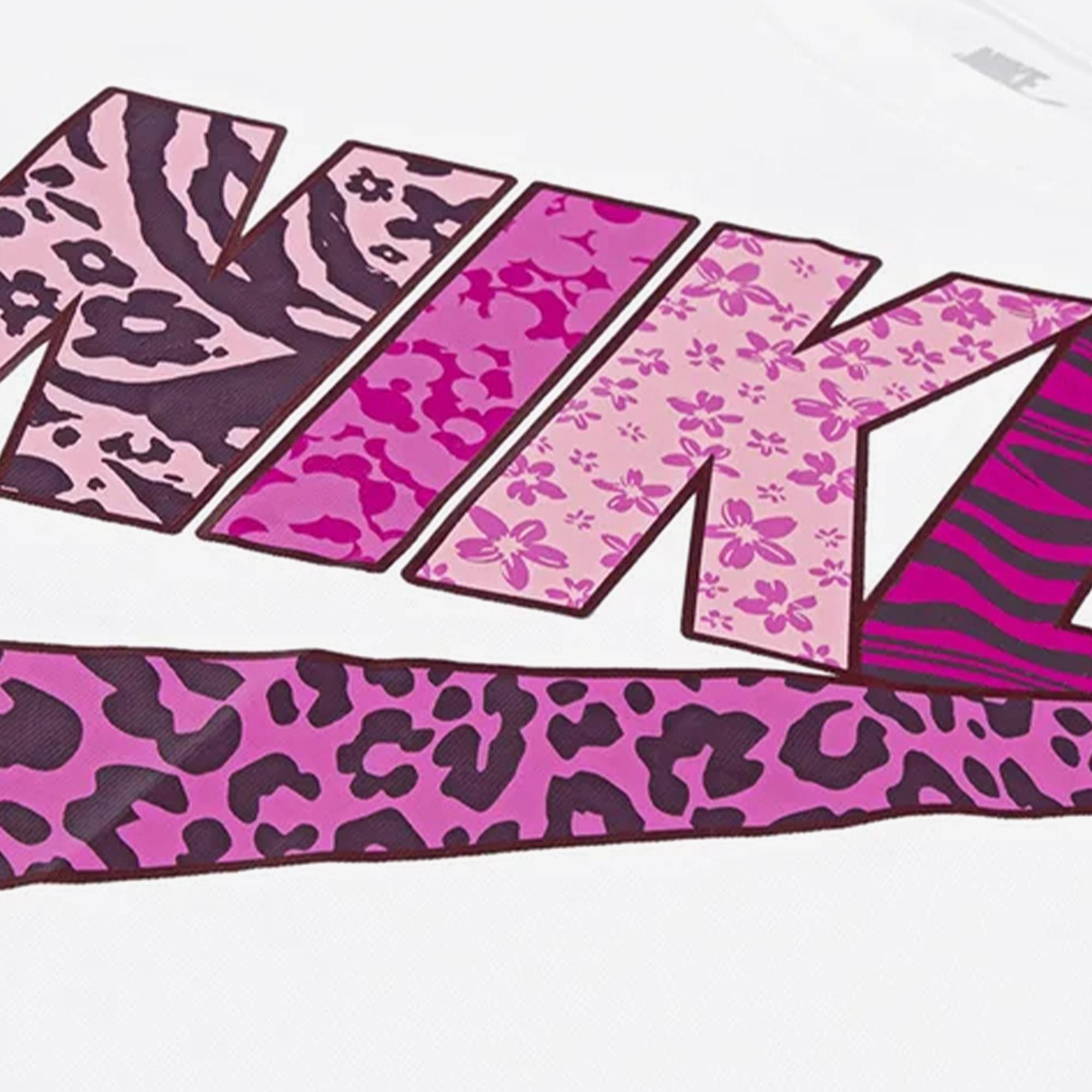 Nike  New Animal Print Futura  Çocuk Beyaz T-Shirt