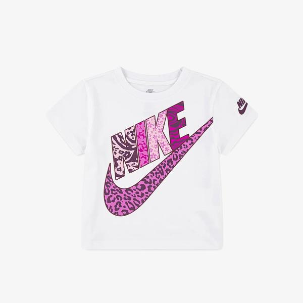 Nike  New Animal Print Futura  Çocuk Beyaz T-Shirt