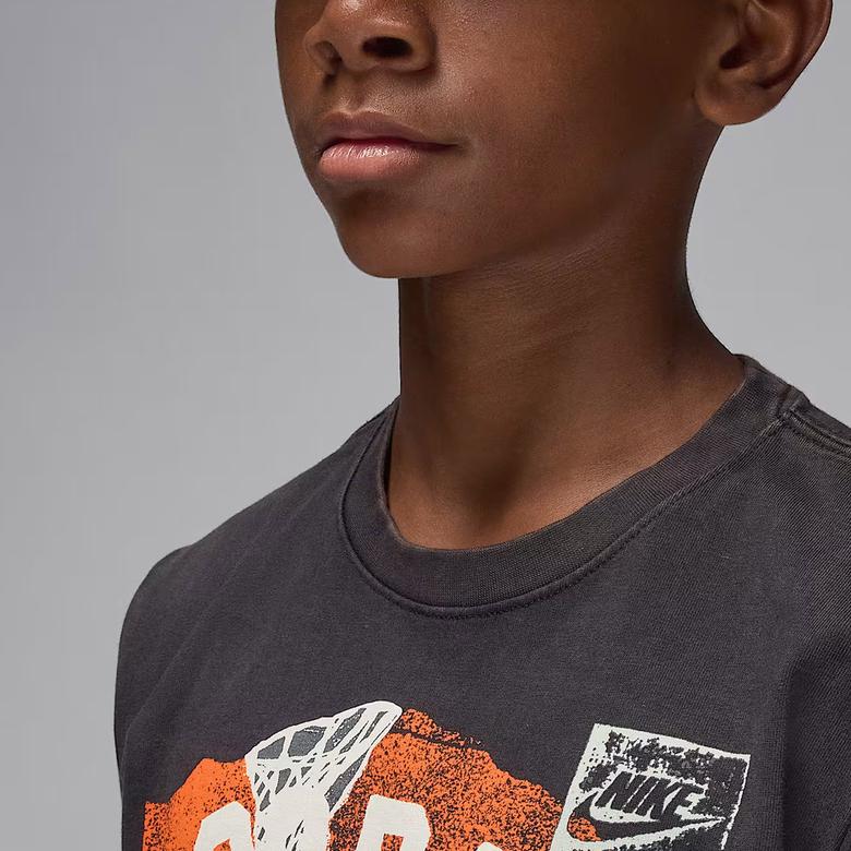 Jordan Throwback Slam Çocuk Siyah T-Shirt