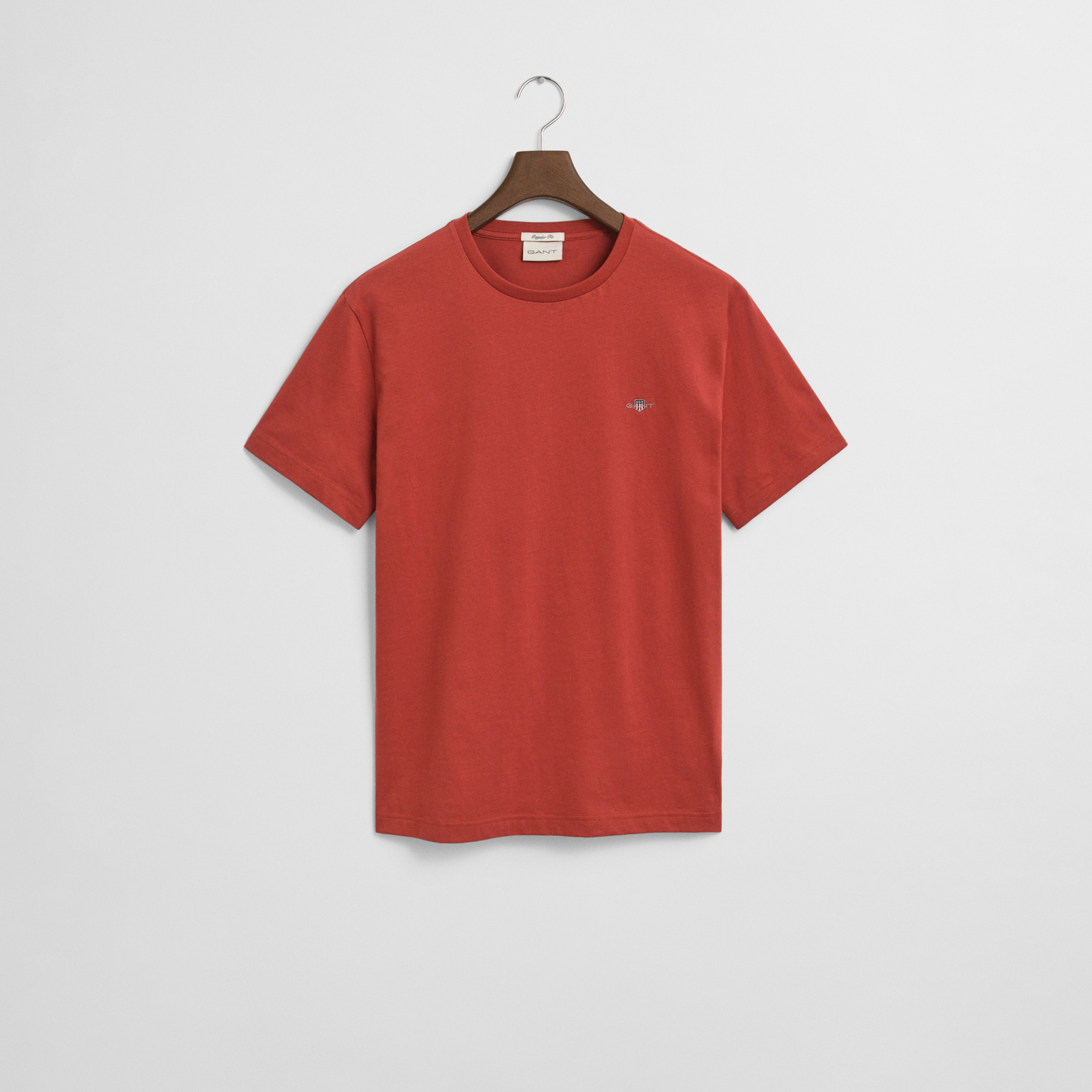 GANT Erkek Kırmızı Regular Fit Bisiklet Yaka T-Shirt