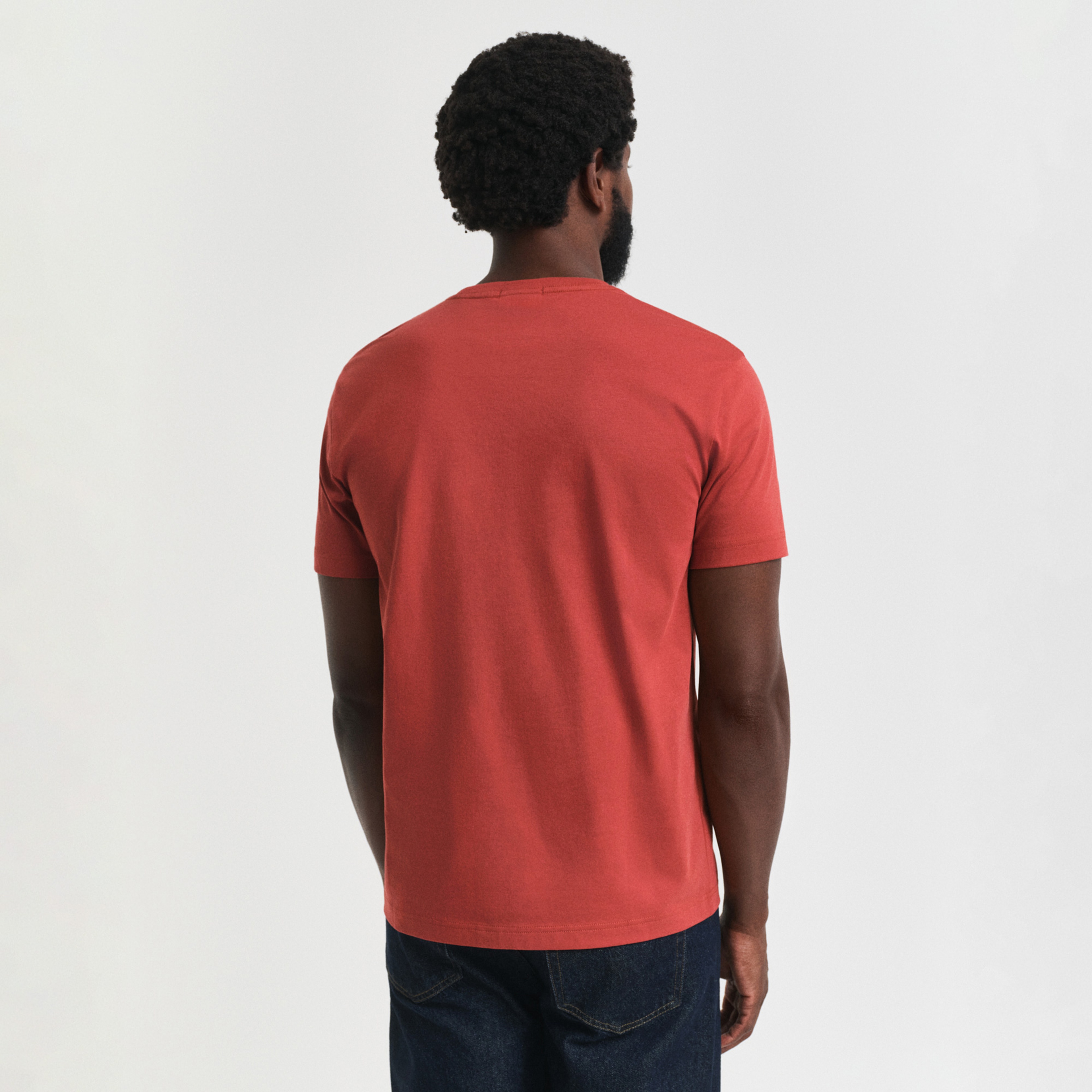 GANT Erkek Kırmızı Regular Fit Bisiklet Yaka T-Shirt