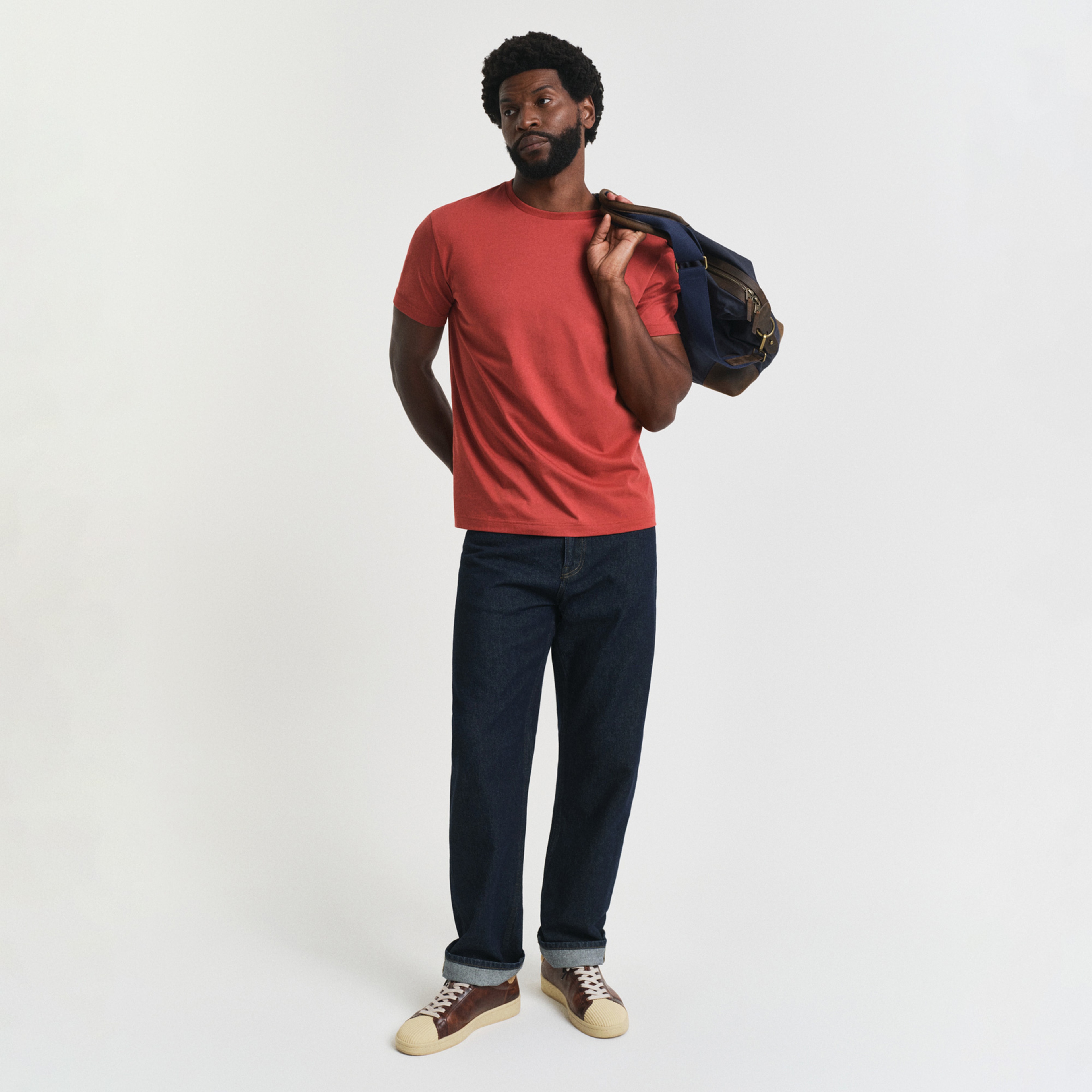 GANT Erkek Kırmızı Regular Fit Bisiklet Yaka T-Shirt