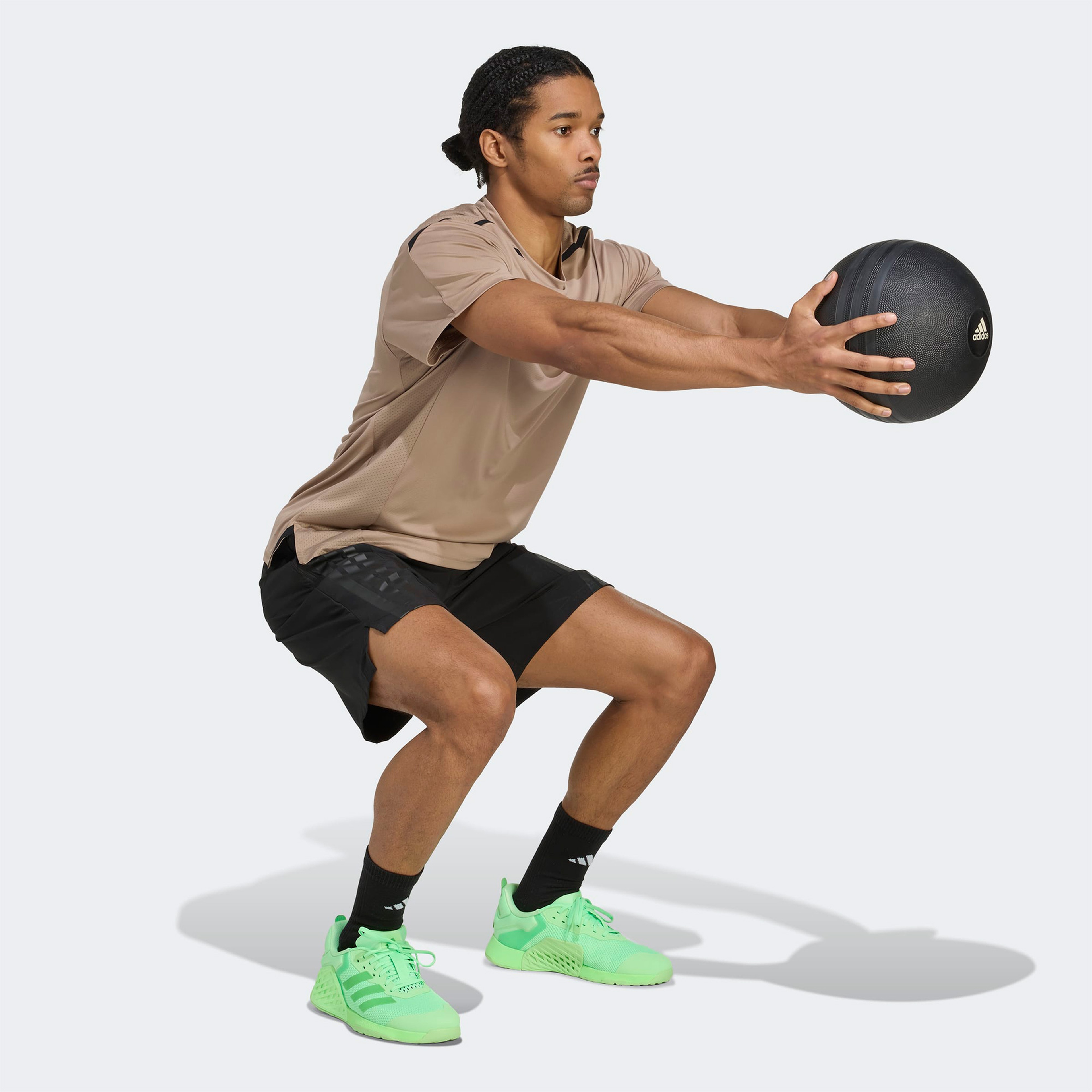 adidas Designed For Training Pro Series Erkek Kahverengi Antrenman T-Shirt