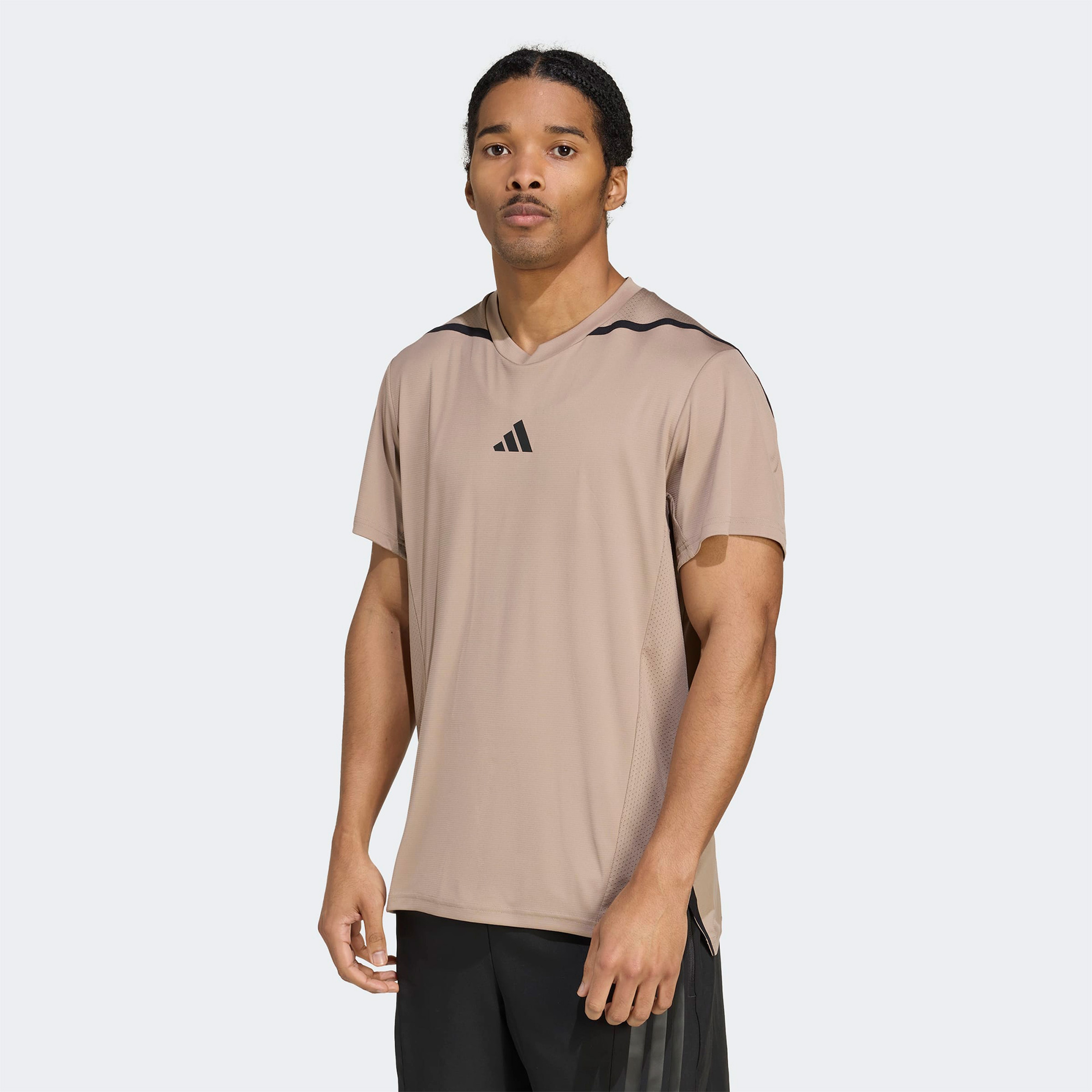 adidas Designed For Training Pro Series Erkek Kahverengi Antrenman T-Shirt