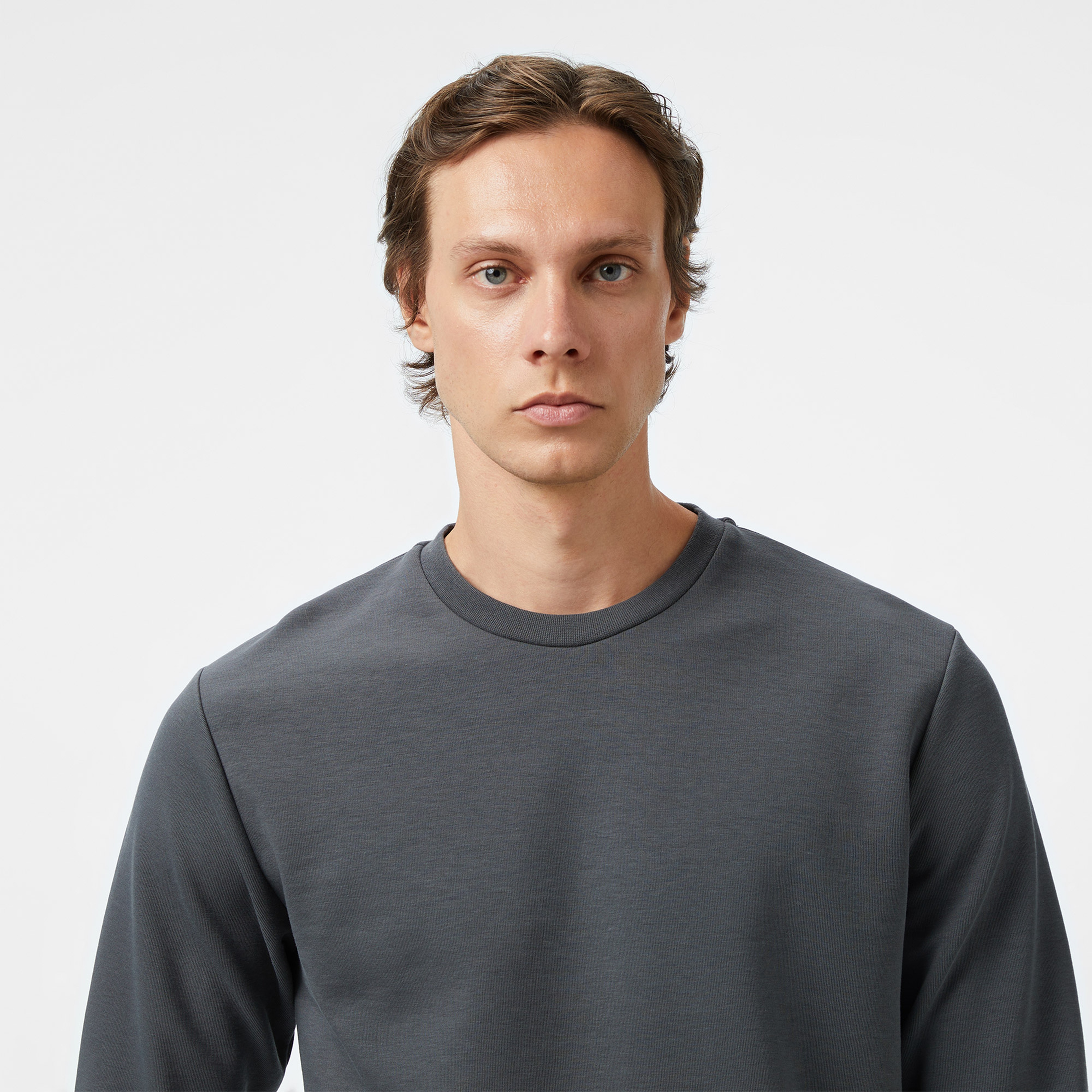 Nautica Erkek Gri Classic Fit Sweatshirt