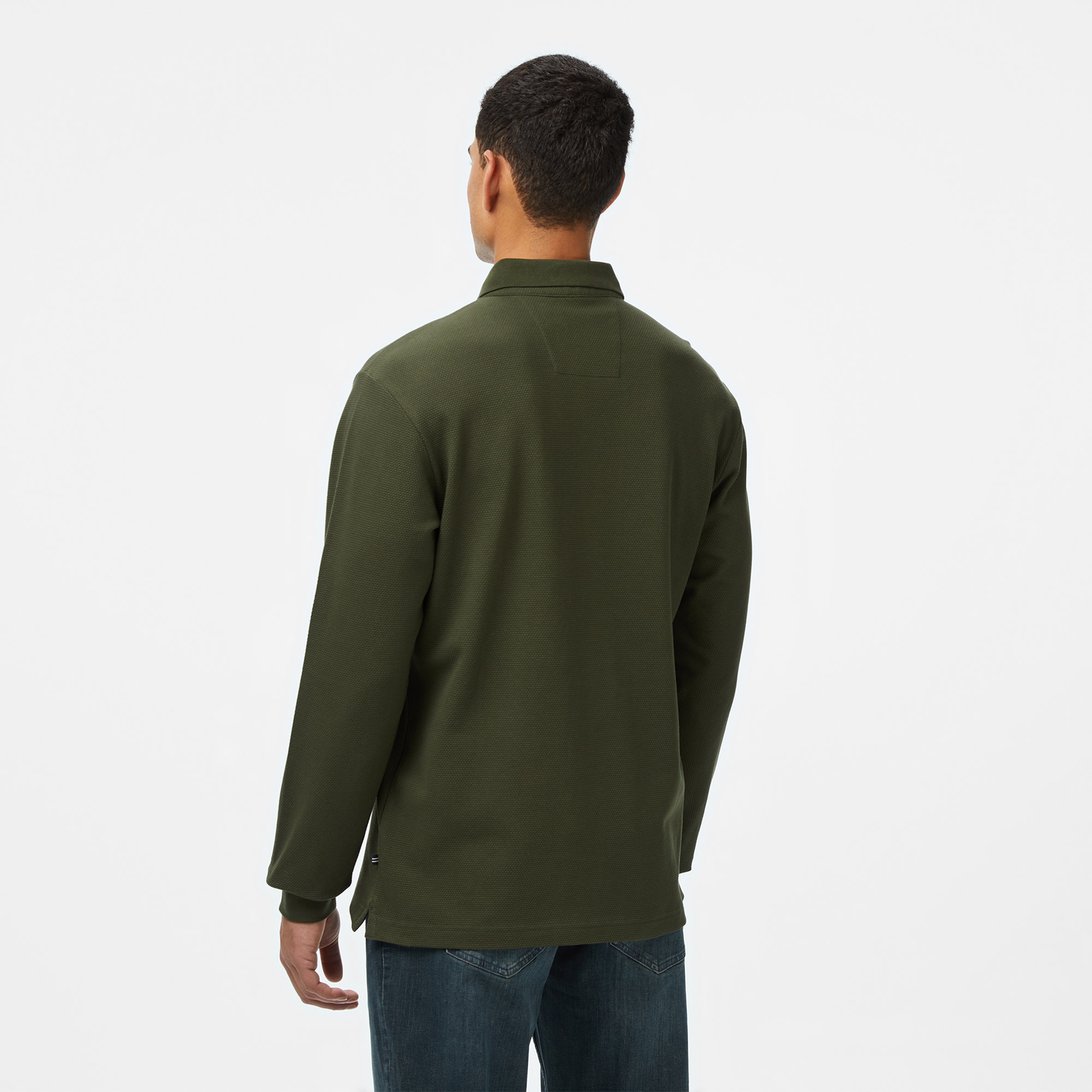 Nautica Erkek Yeşil Classic Fit Uzun Kollu Polo