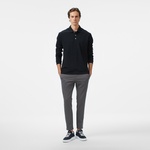 Nautica Erkek Siyah Classic Fit Uzun Kollu Polo