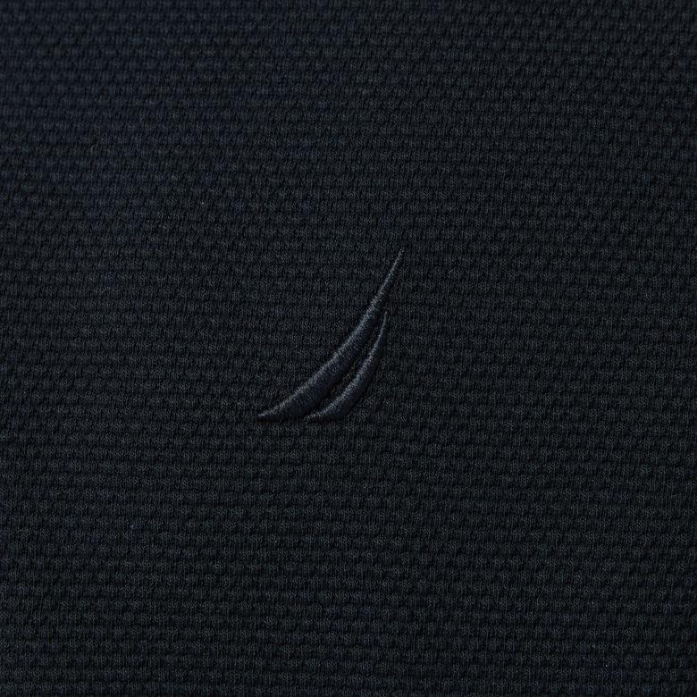 Nautica Erkek Siyah Classic Fit Uzun Kollu Polo