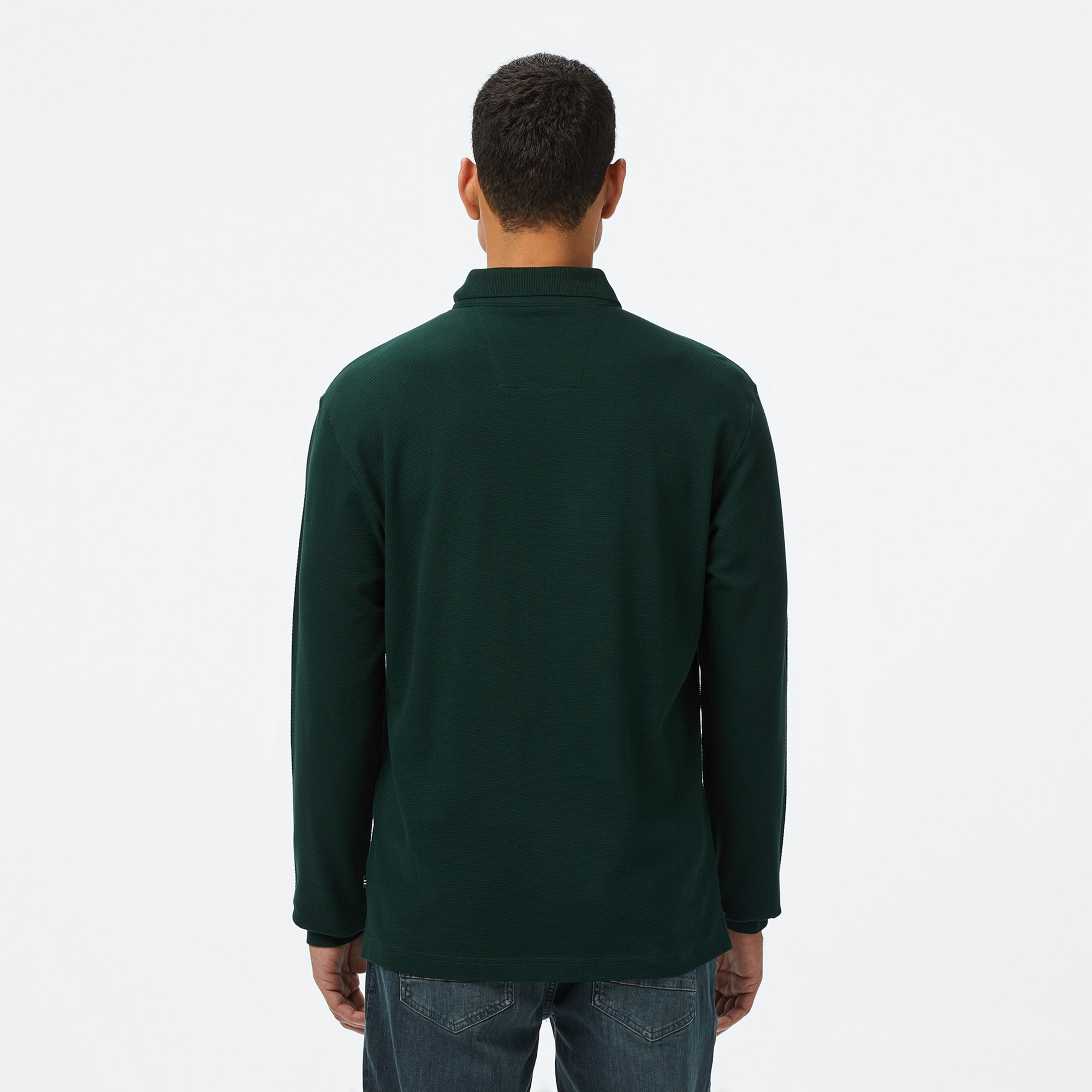 Nautica Erkek Yeşil Classic Fit Uzun Kollu Polo Yaka T-Shirt