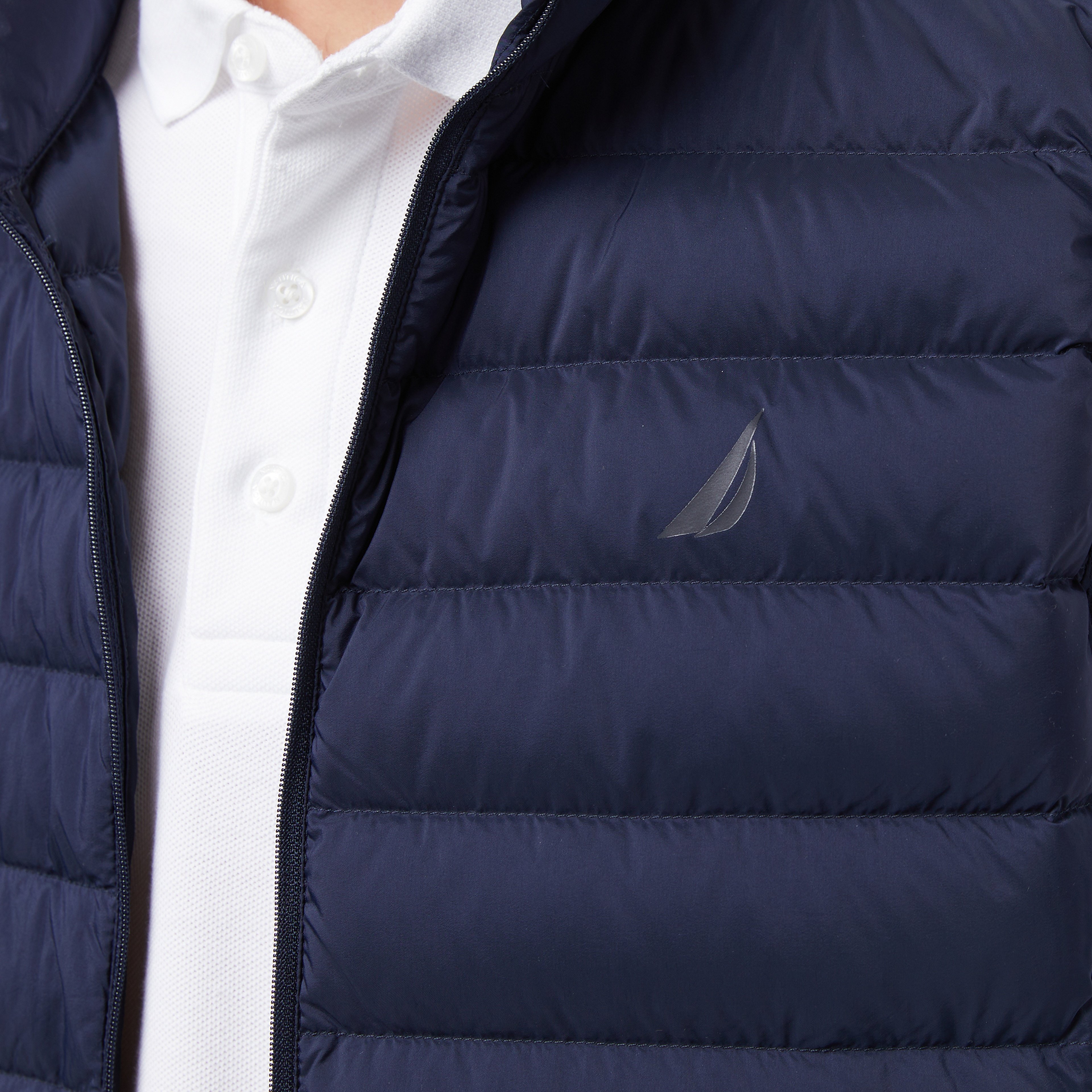 Nautica Erkek Lacivert Regular Fit Su İtici Kaz Tüyü Yelek