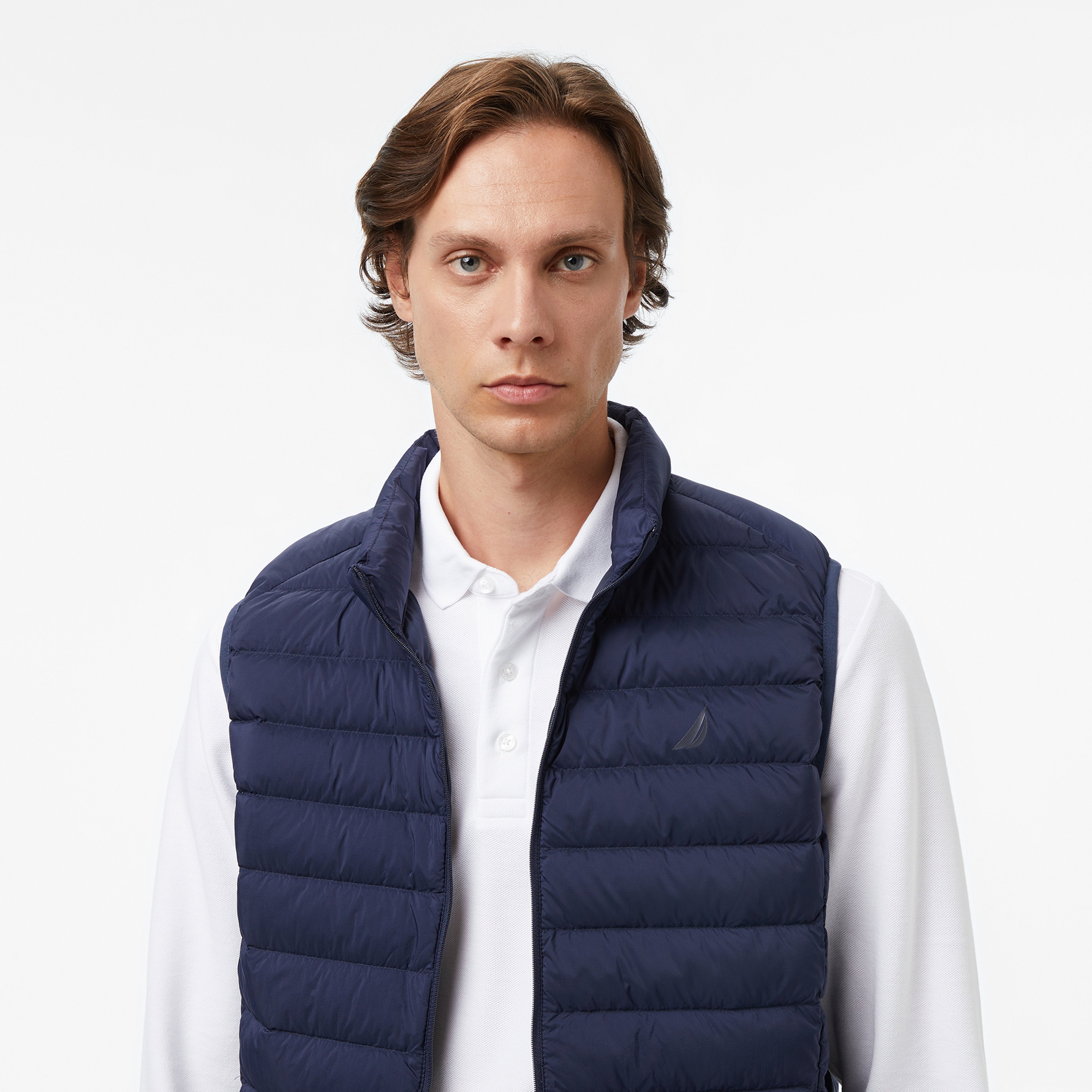 Nautica Erkek Lacivert Regular Fit Su İtici Kaz Tüyü Yelek