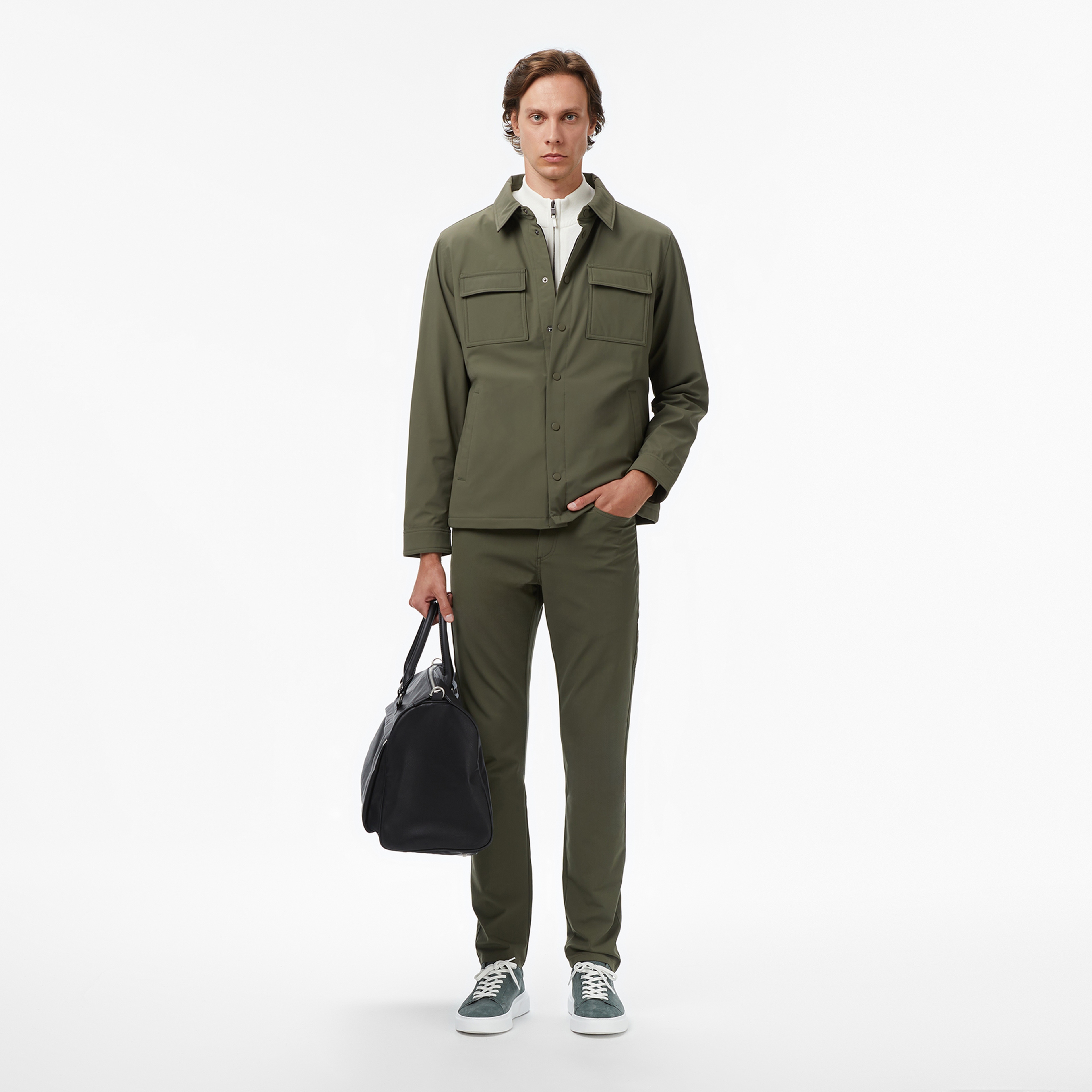 Nautica Erkek Yeşil Regular Fit Su Geçirmez Ceket