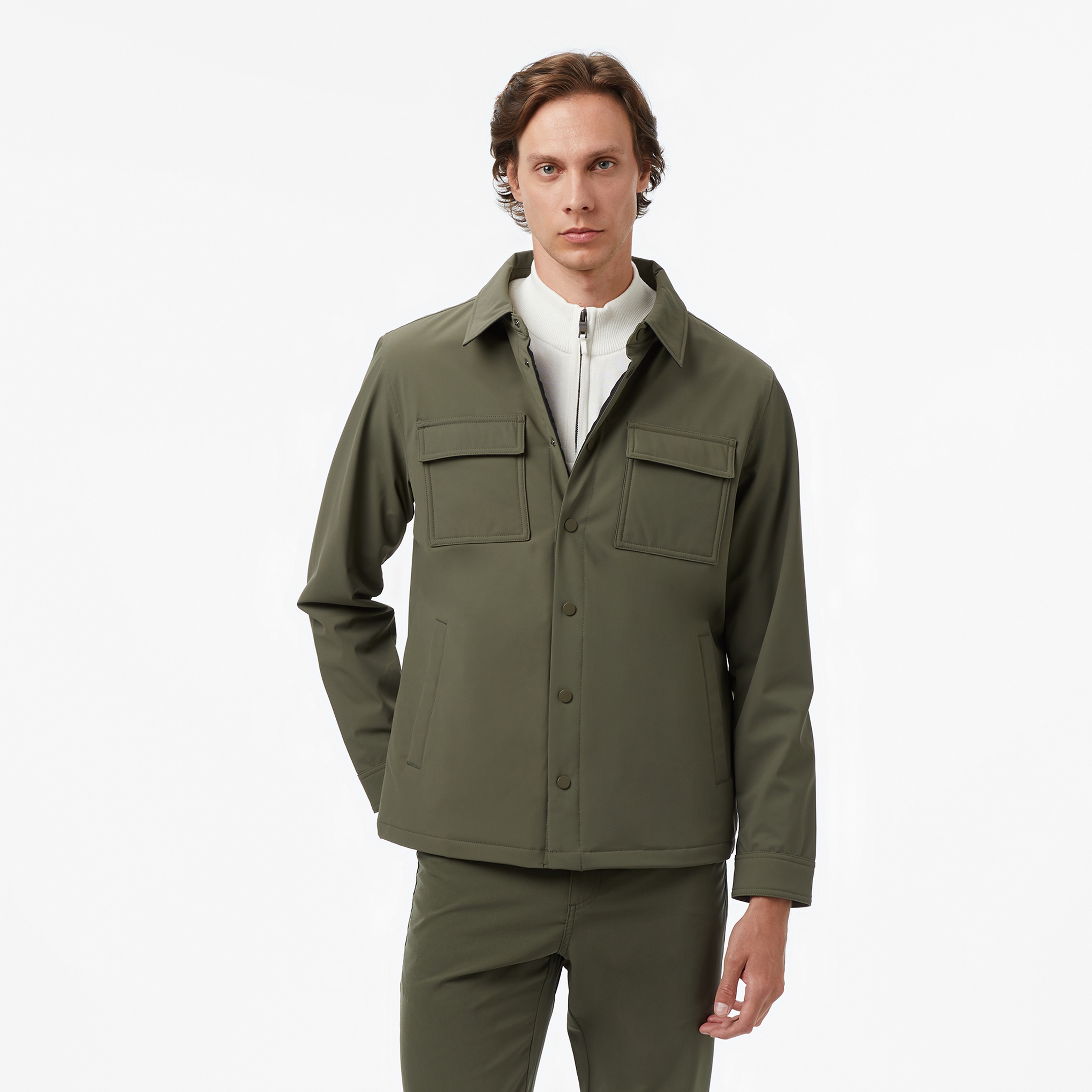 Nautica Erkek Yeşil Regular Fit Su Geçirmez Ceket