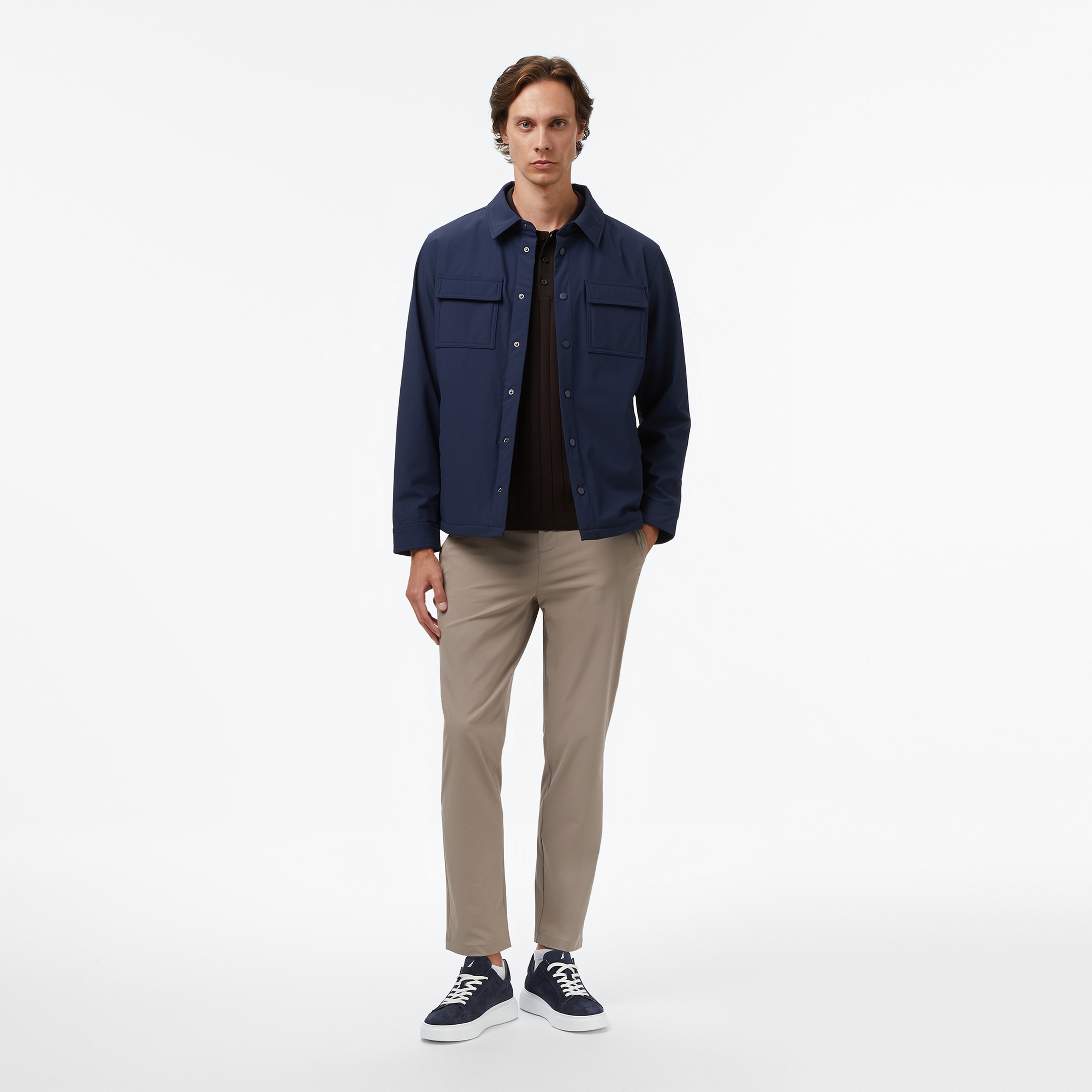 Nautica Erkek Lacivert Regular Fit Su Geçirmez Ceket