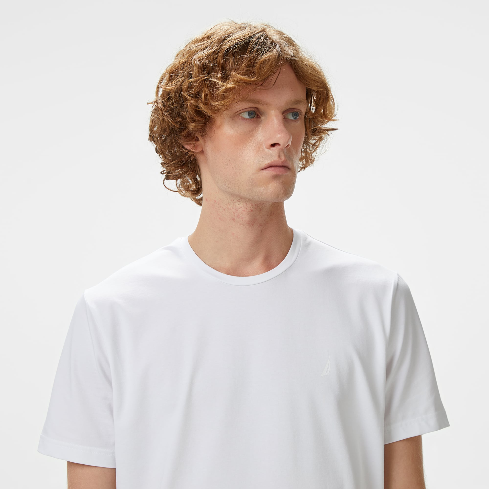 Nautica Erkek Beyaz Classic Fit T-Shirt