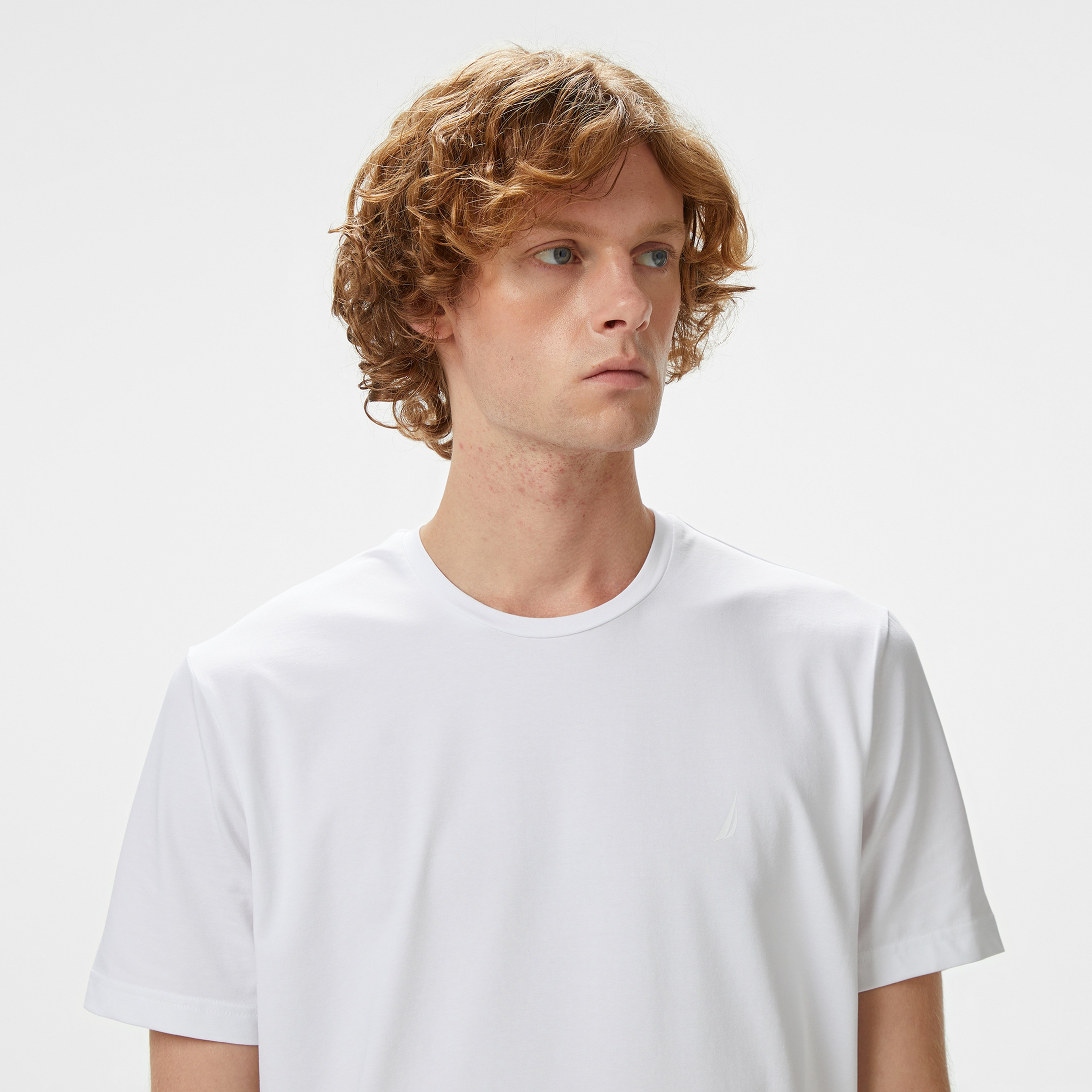 Nautica Erkek Beyaz Classic Fit T-Shirt