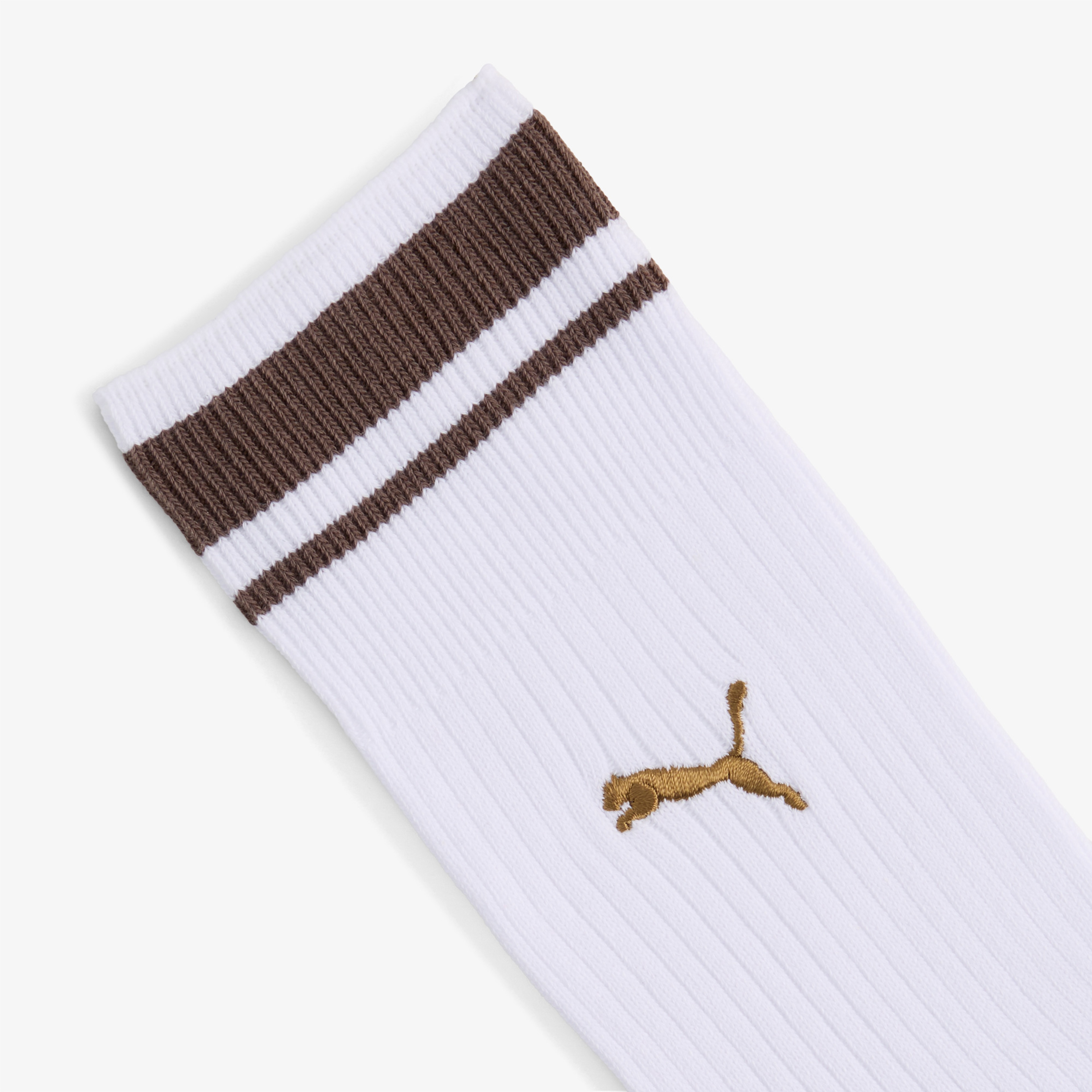 Puma Heritage Long Unisex Kahverengi Desenli Beyaz Çorap
