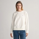 GANT Kadın Beyaz Relaxed Fit Bisiklet Yaka Sweatshirt