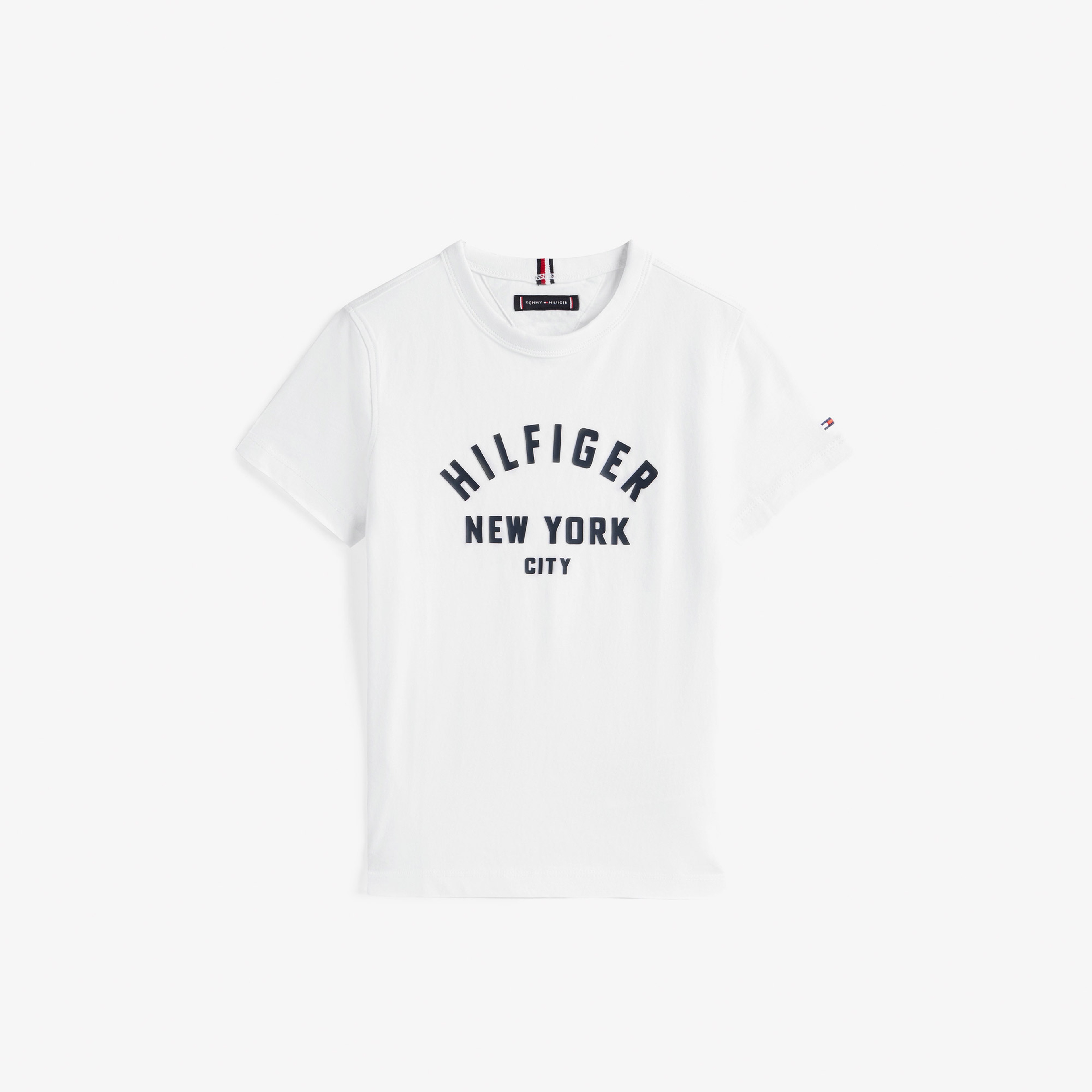 Tommy Hilfiger Curved Çocuk Beyaz T-Shirt