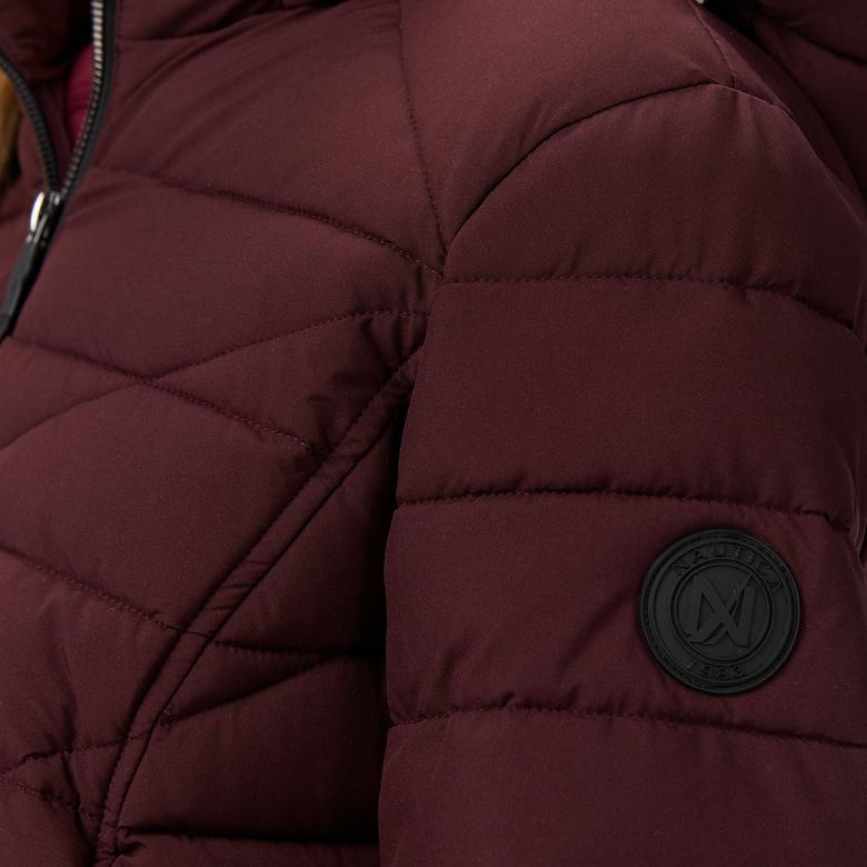 Nautica Kadın Bordo Regular Fit Mont