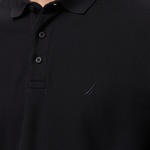 Nautica Classic Fit Erkek Uzun Kollu Polo Yaka Siyah T-shirt