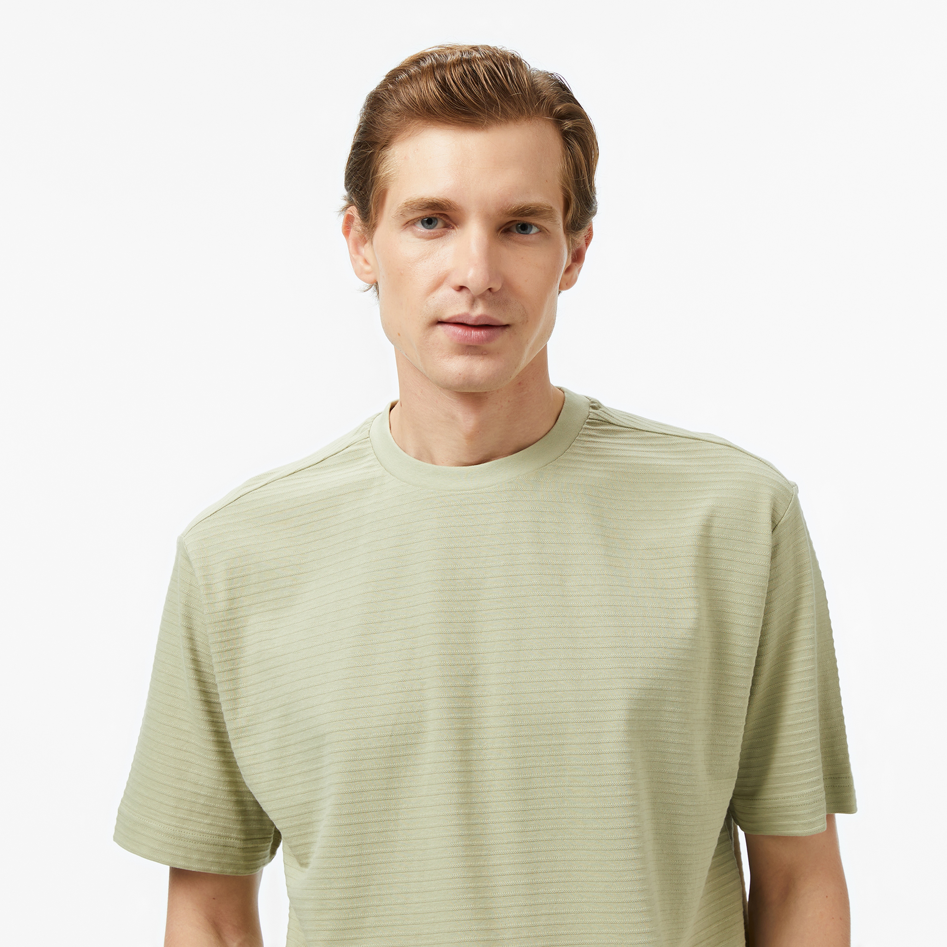 Nautica Erkek Yeşil Regular Fit Çizgili T-Shirt