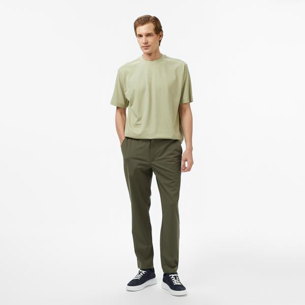 Nautica Erkek Yeşil Regular Fit Çizgili T-Shirt